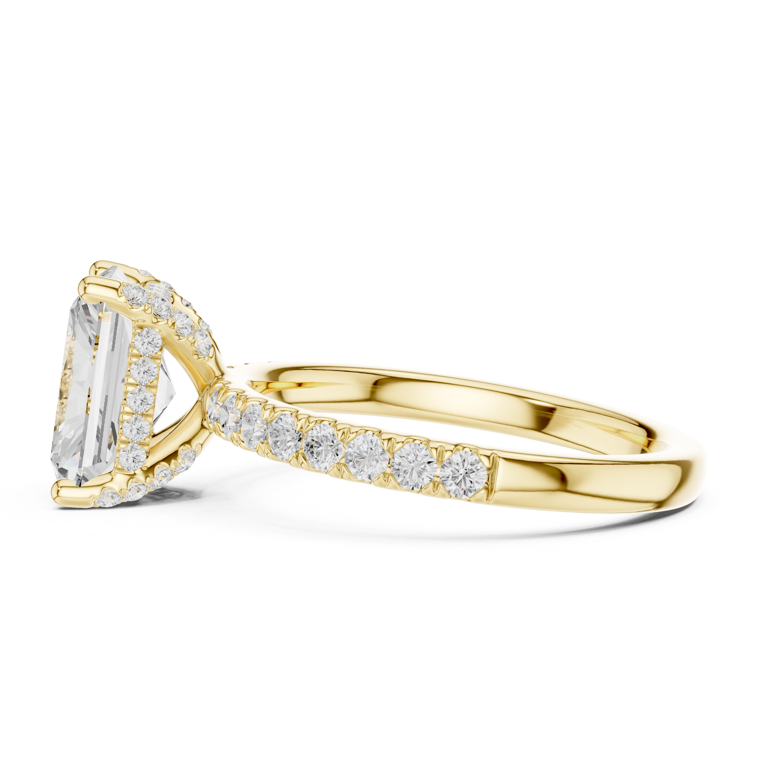 Three stone  with accent diamonds