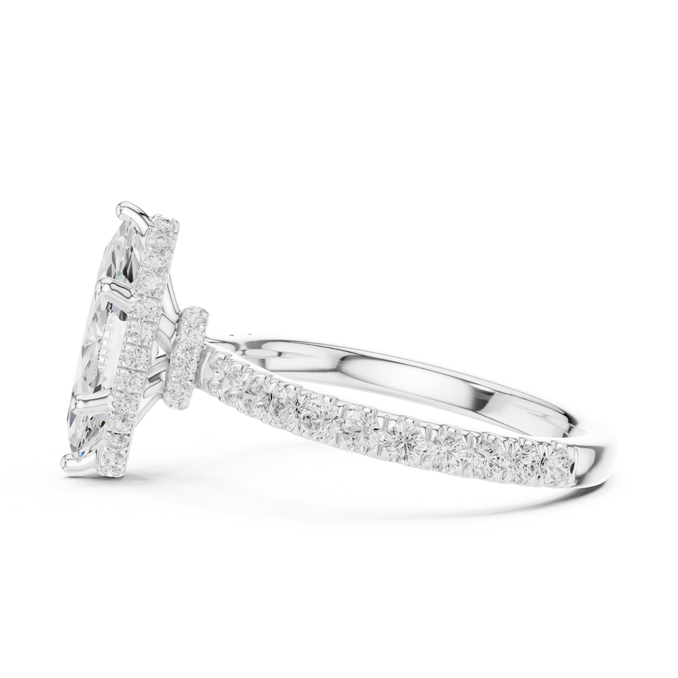 Premium  contemporary three stone design