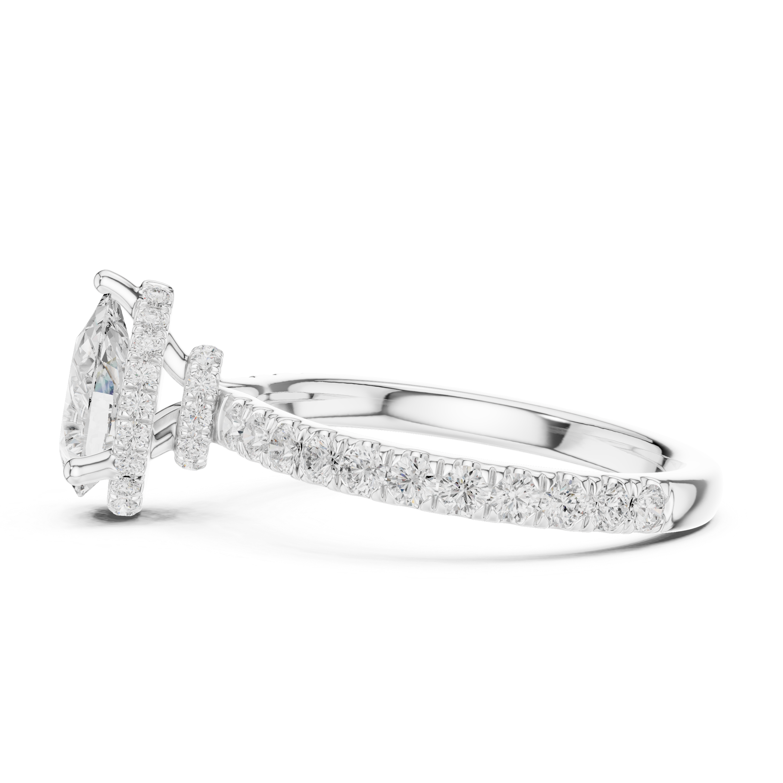 Premium  contemporary three stone design