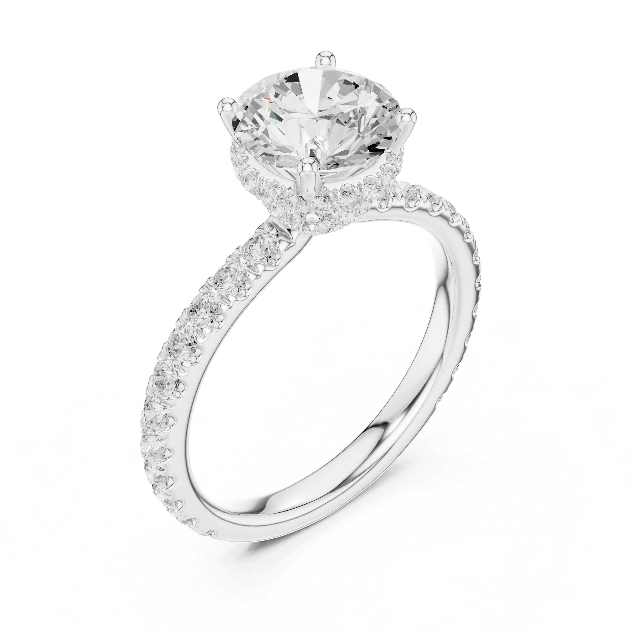 Three stone  with accent diamonds