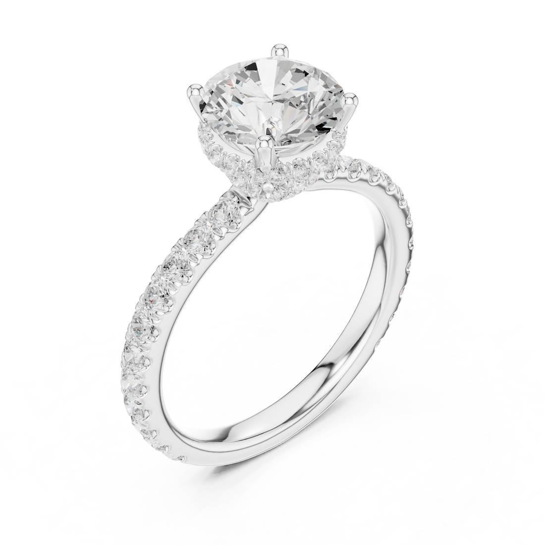 Three stone  with accent diamonds