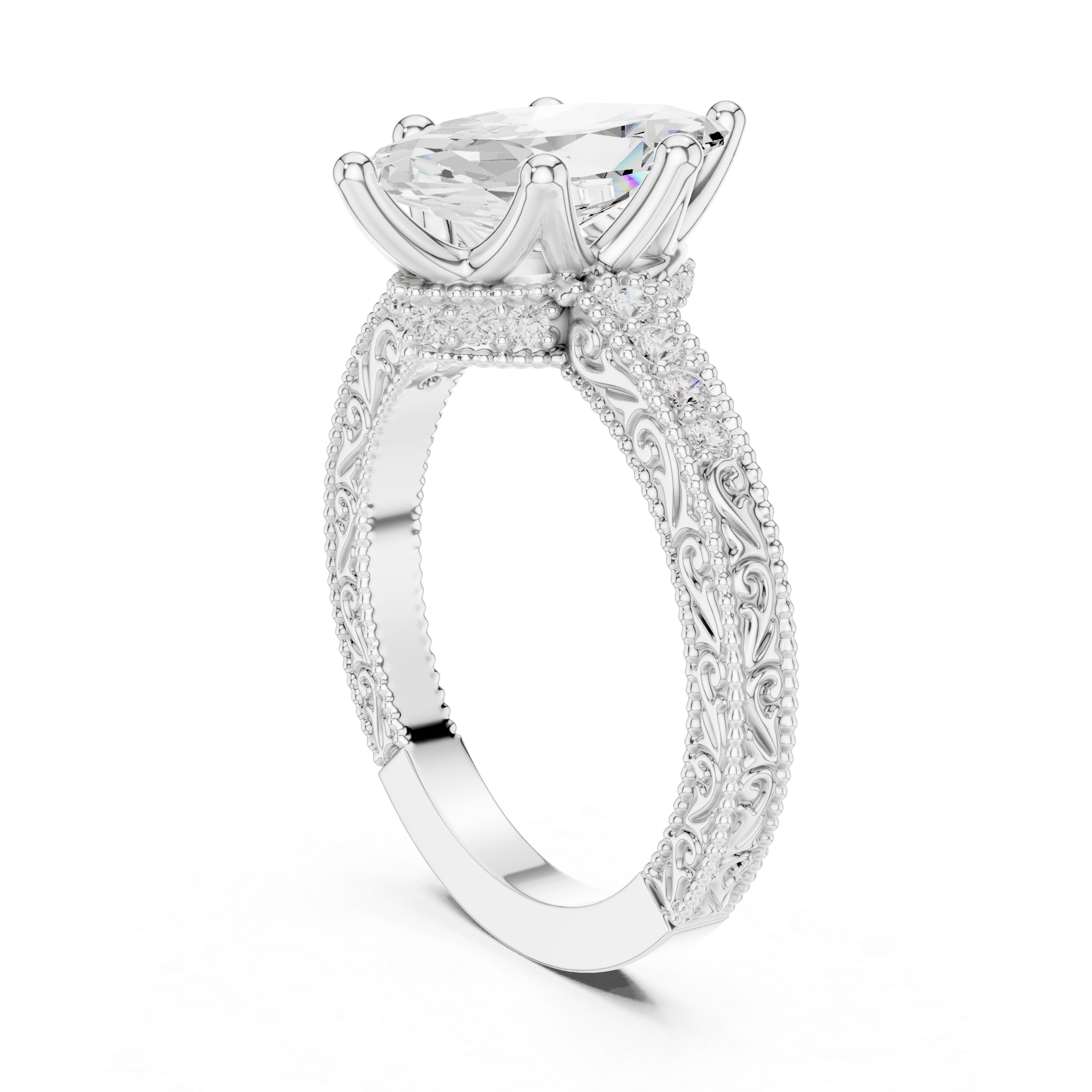 Sparkling CZ Diamond Necklace with high shine