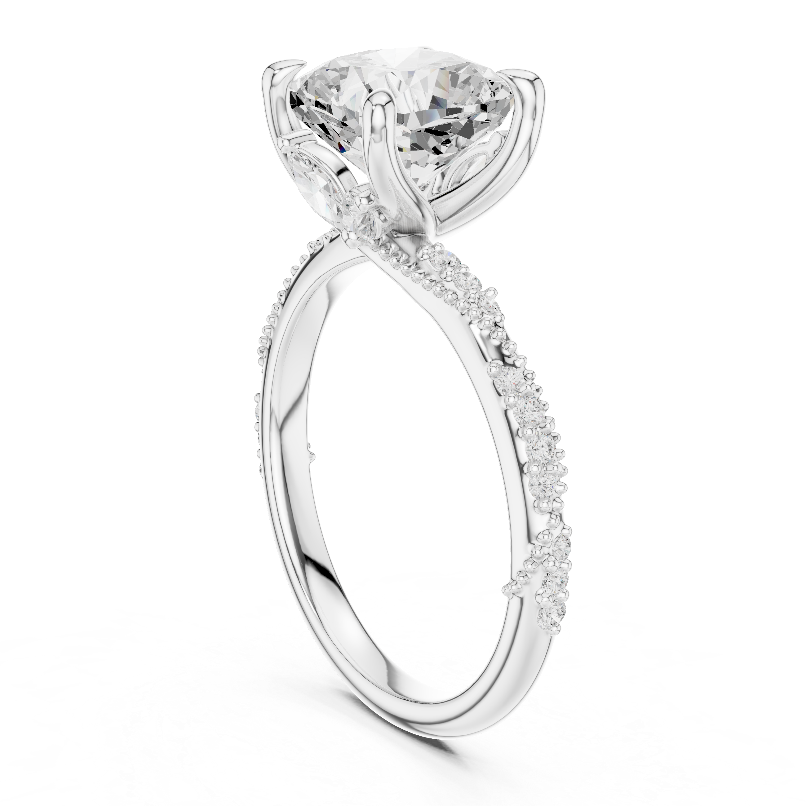 Sparkling CZ Diamond Necklace with high shine