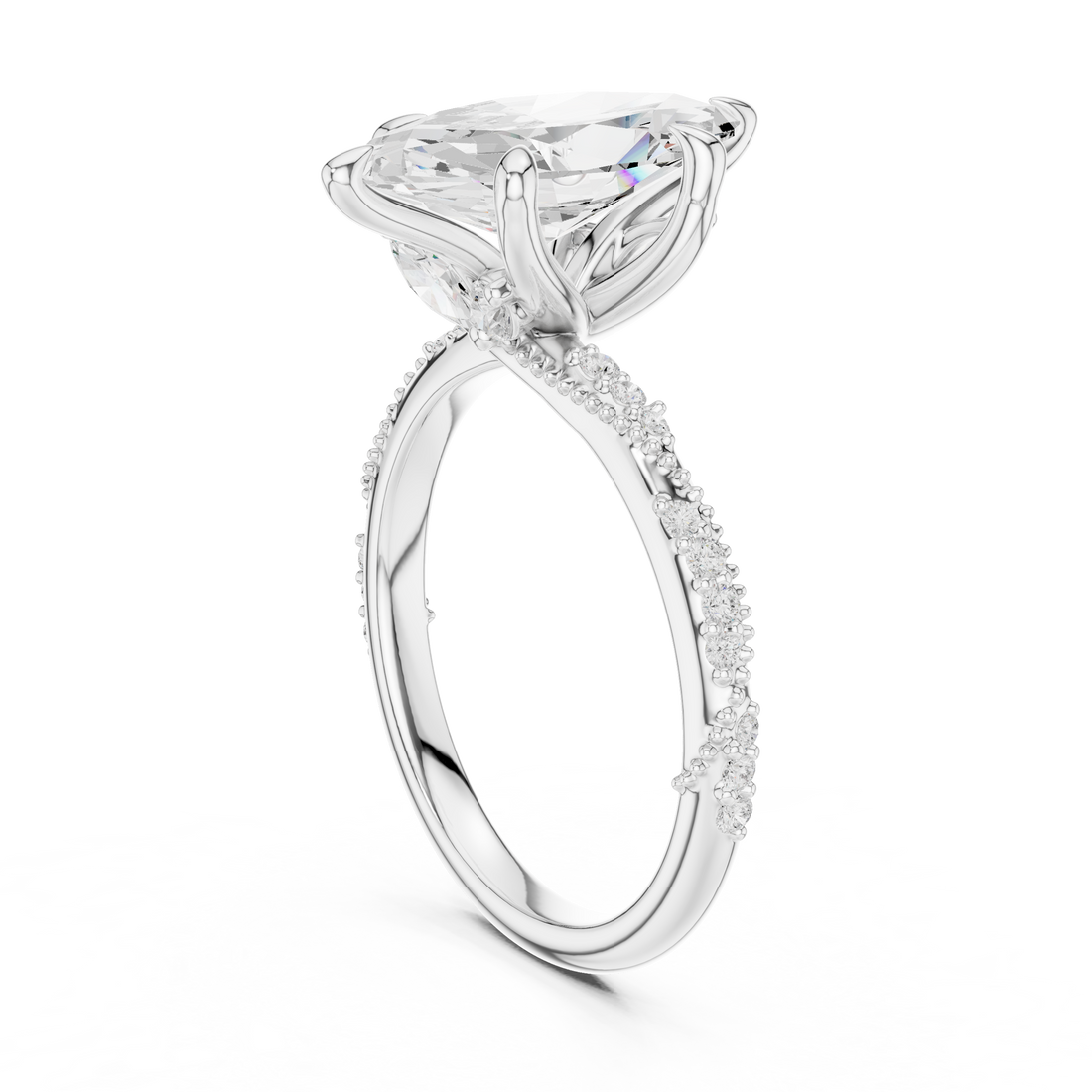 Sparkling CZ Diamond Necklace with high shine