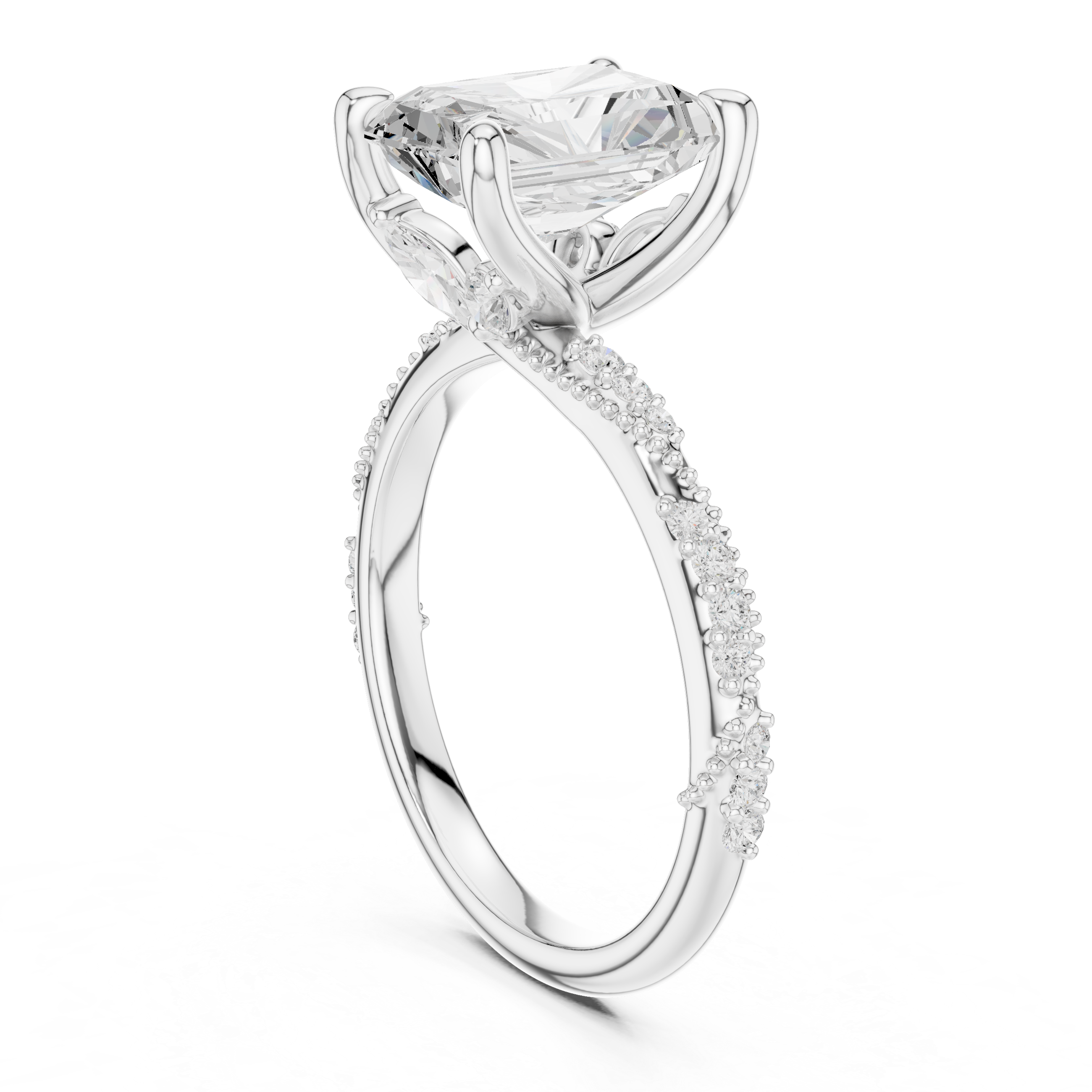 Sparkling CZ Diamond Necklace with high shine