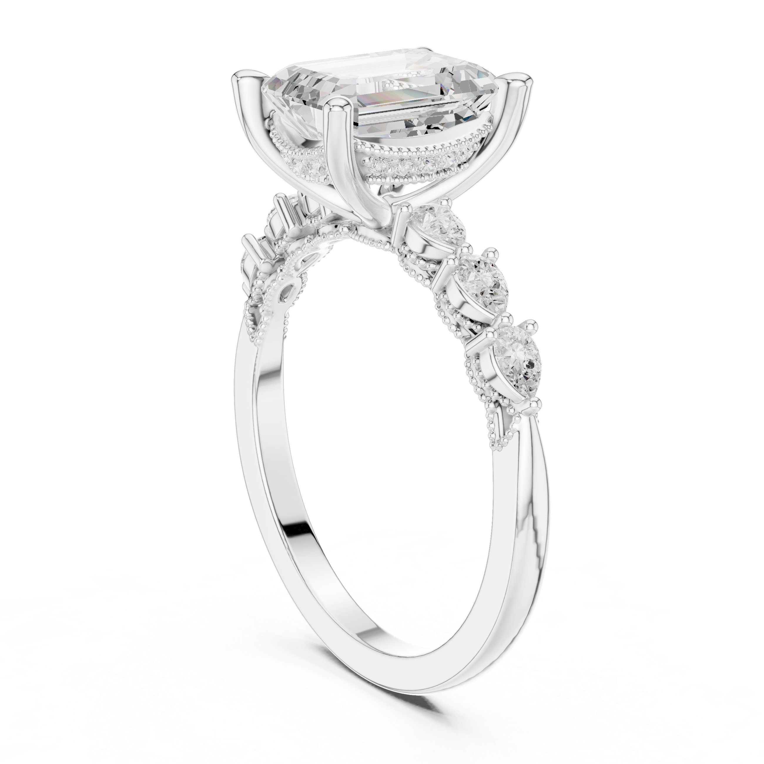 Sparkling CZ Diamond Necklace with high shine