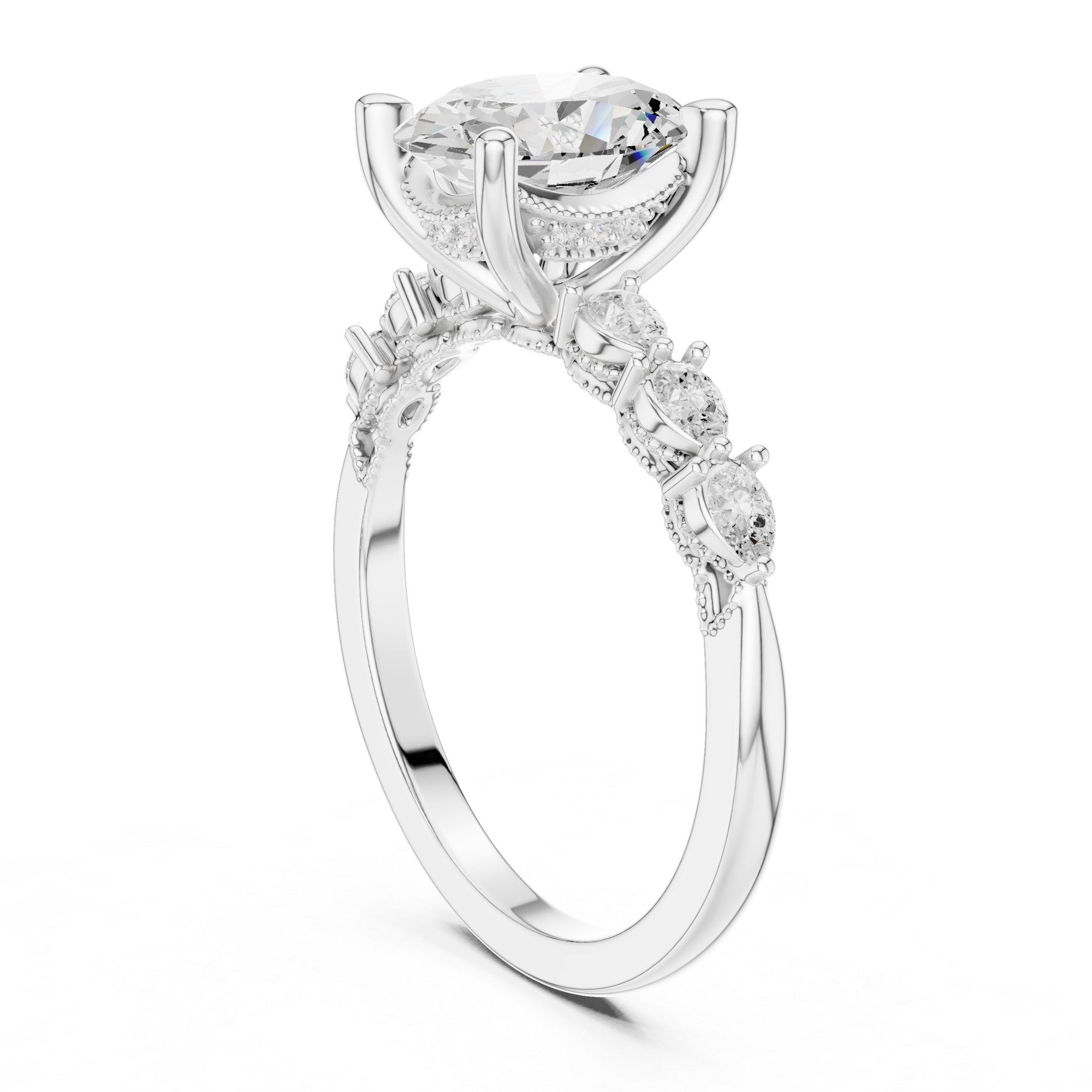 Sparkling CZ Diamond Necklace with high shine