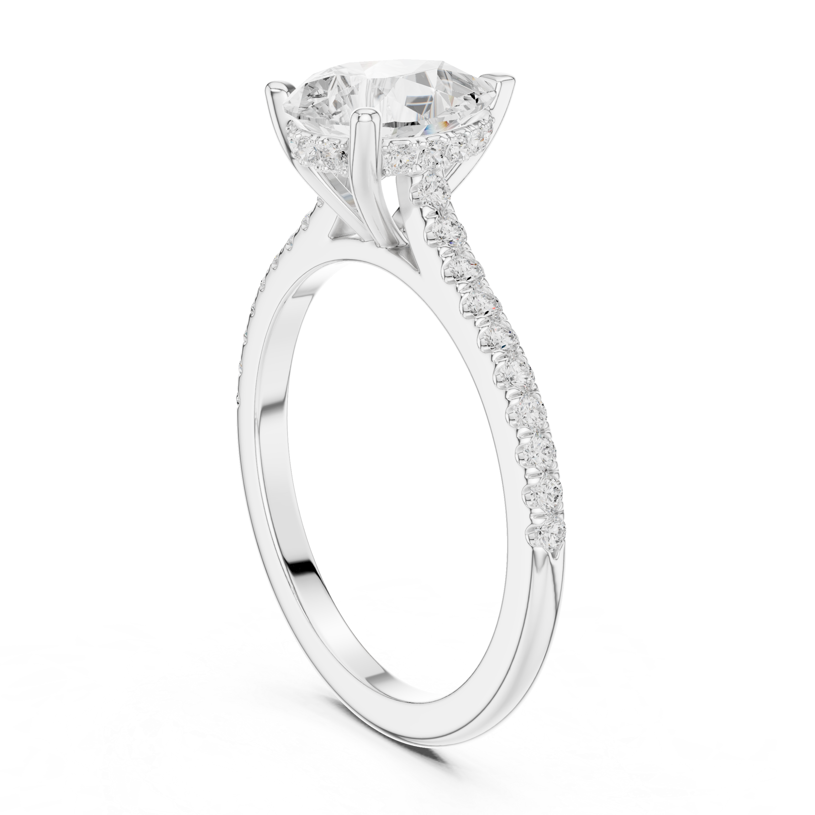Sparkling CZ Diamond Necklace with high shine