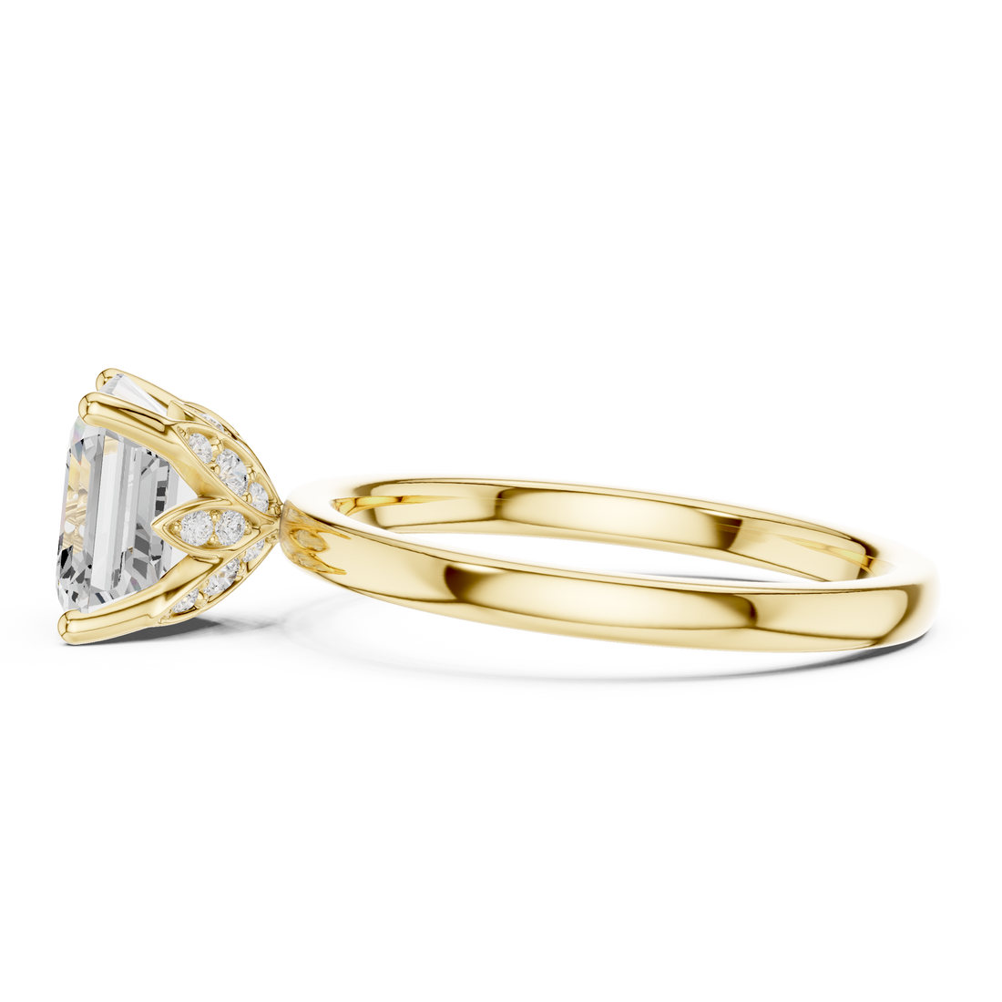 Three stone  with accent diamonds