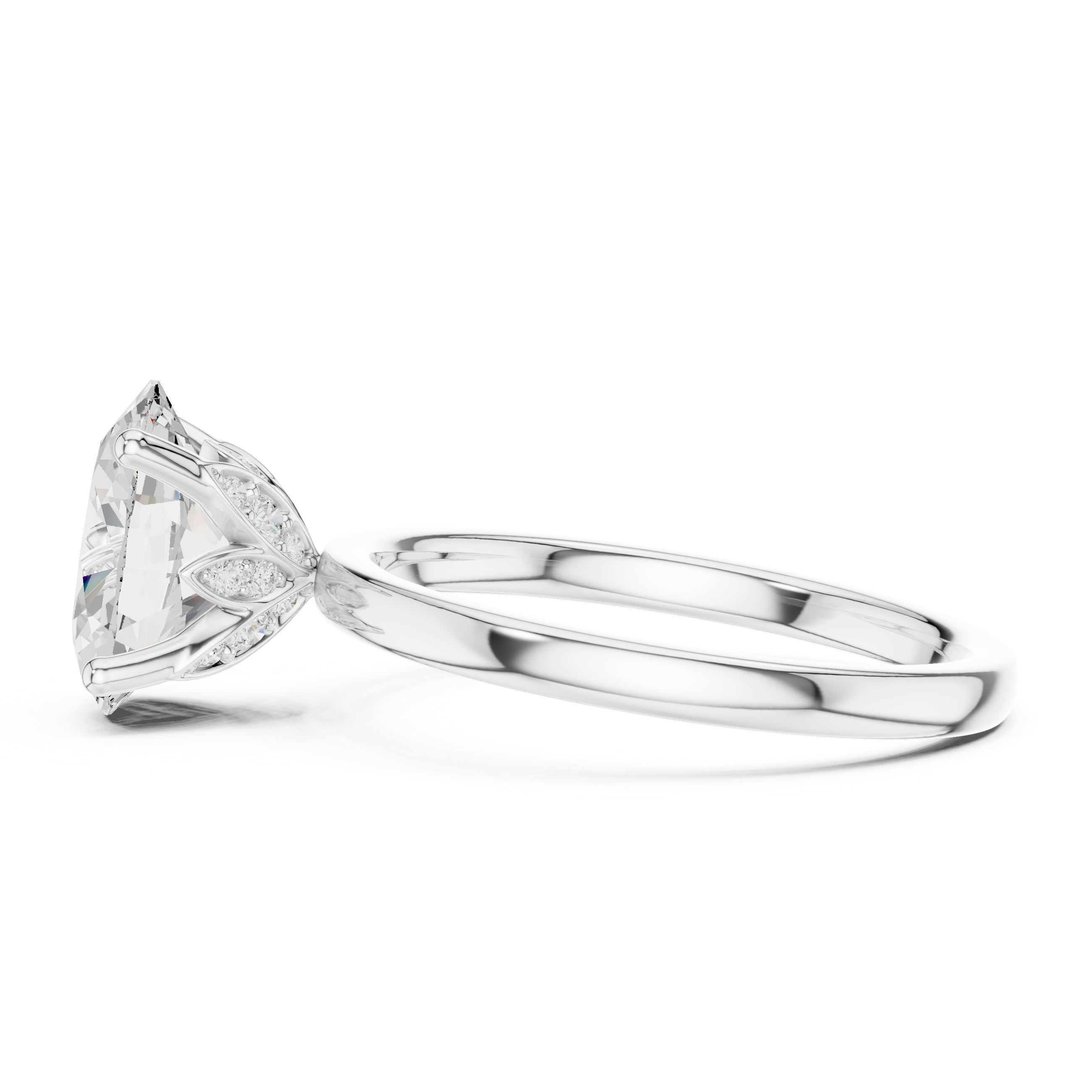 Premium  contemporary three stone design