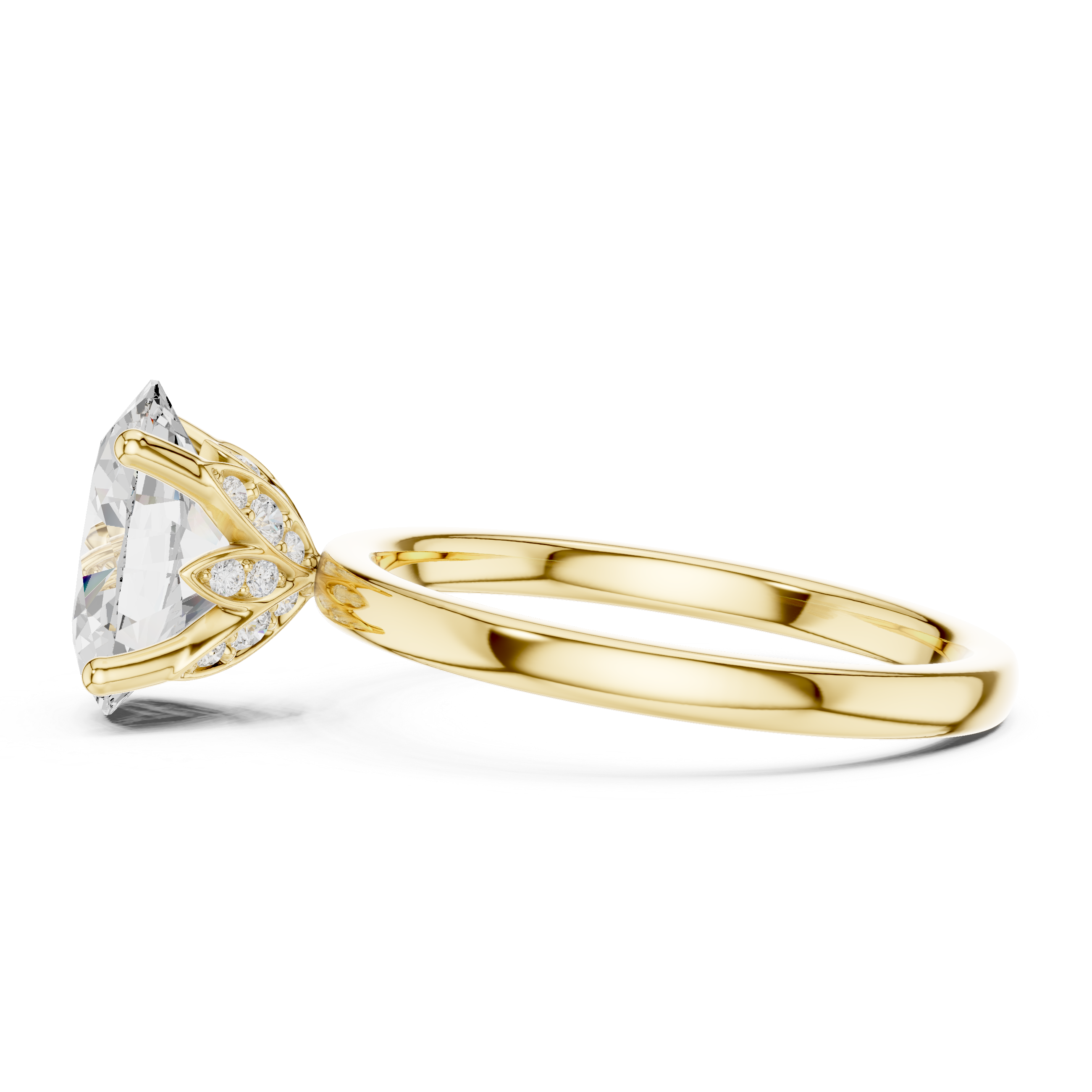 Three stone  with accent diamonds