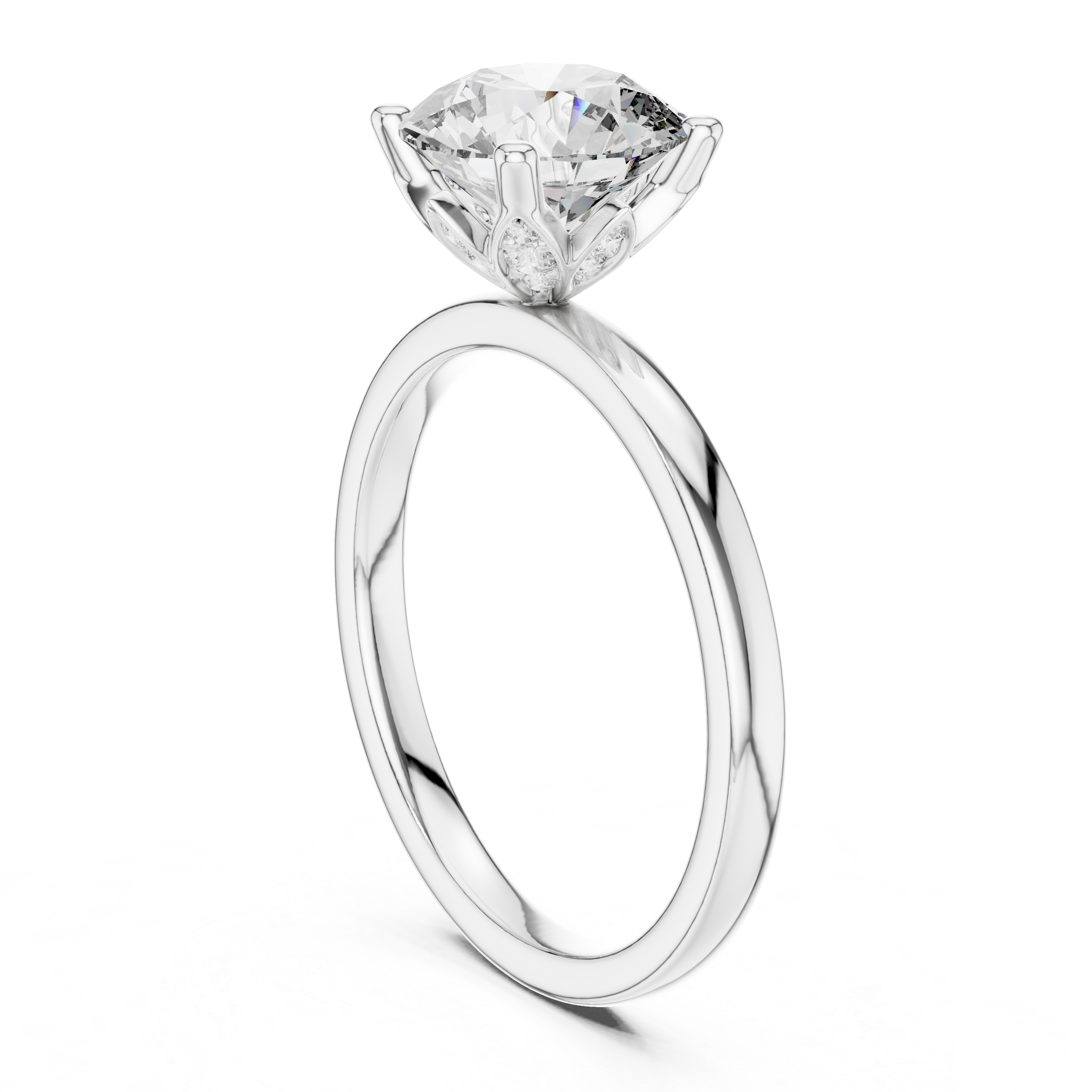 Round Brilliant Diamond Solitaire Engagement Ring