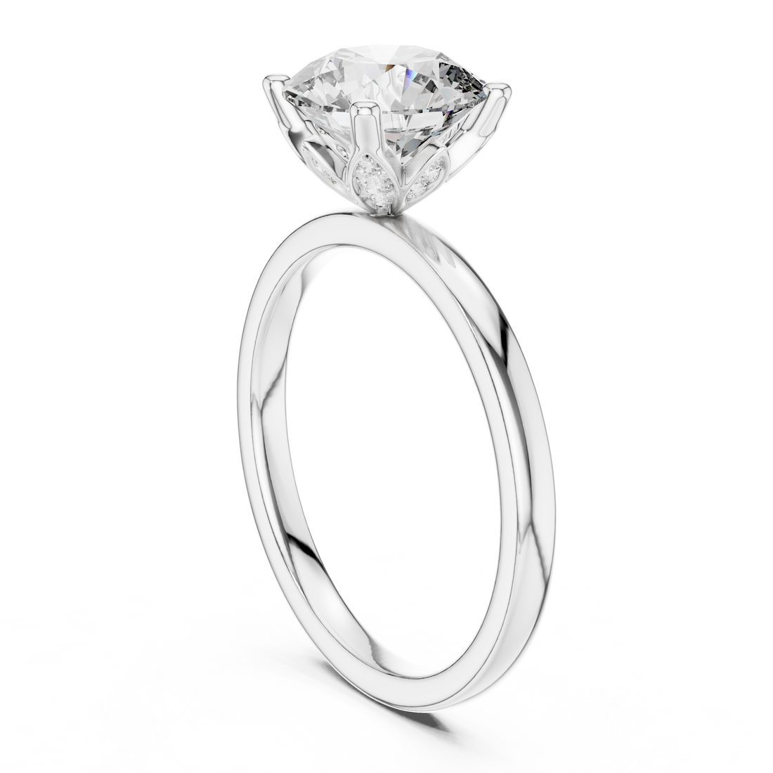 Round Brilliant Diamond Solitaire Engagement Ring