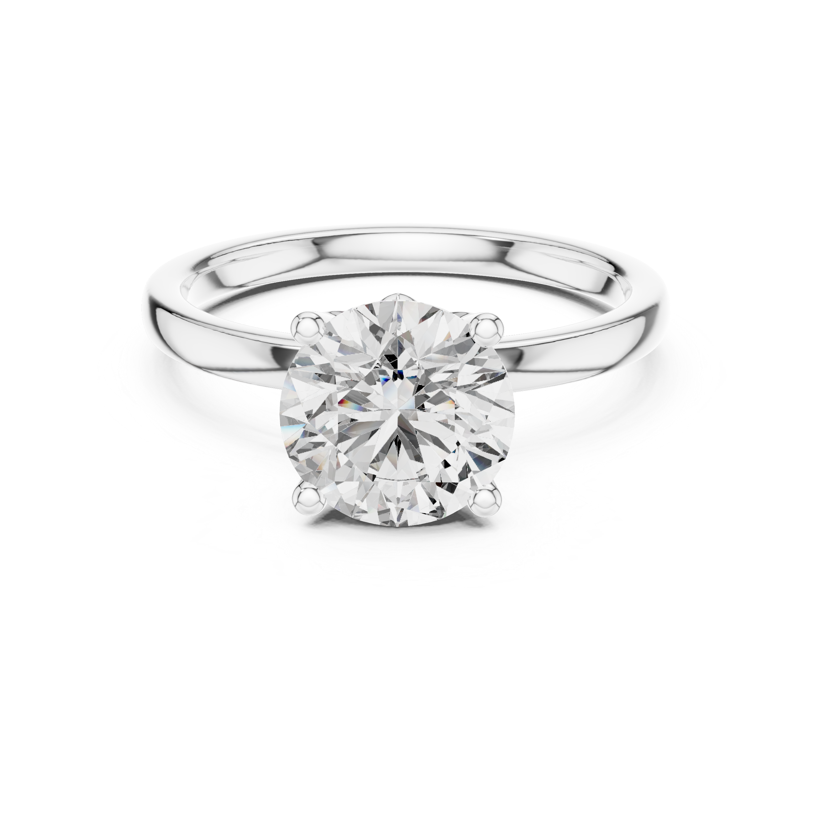 Round Brilliant Diamond Solitaire Engagement Ring