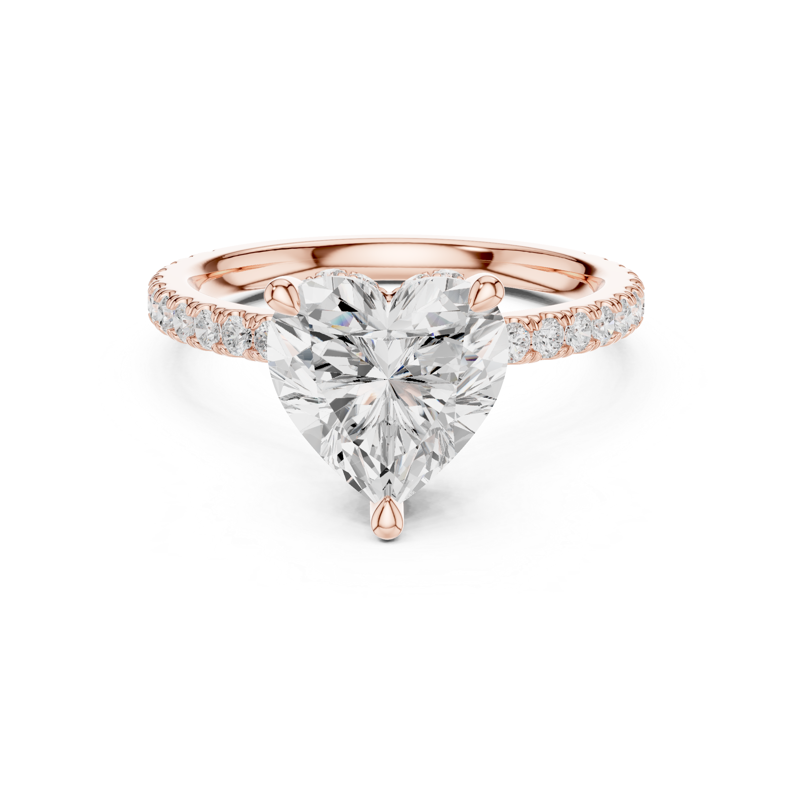 Sparkling CZ Diamond Ring with high shine
