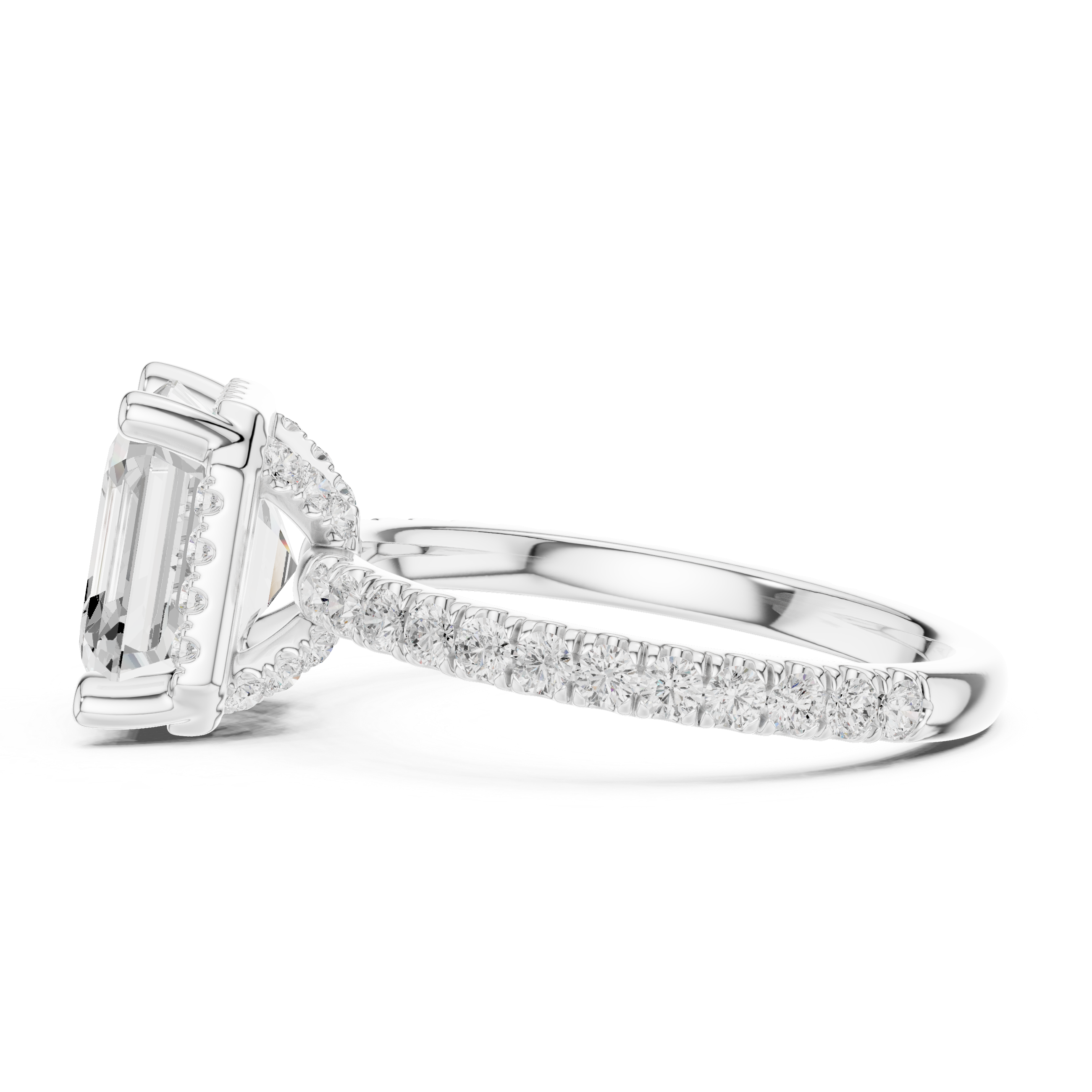 Premium  contemporary three stone design