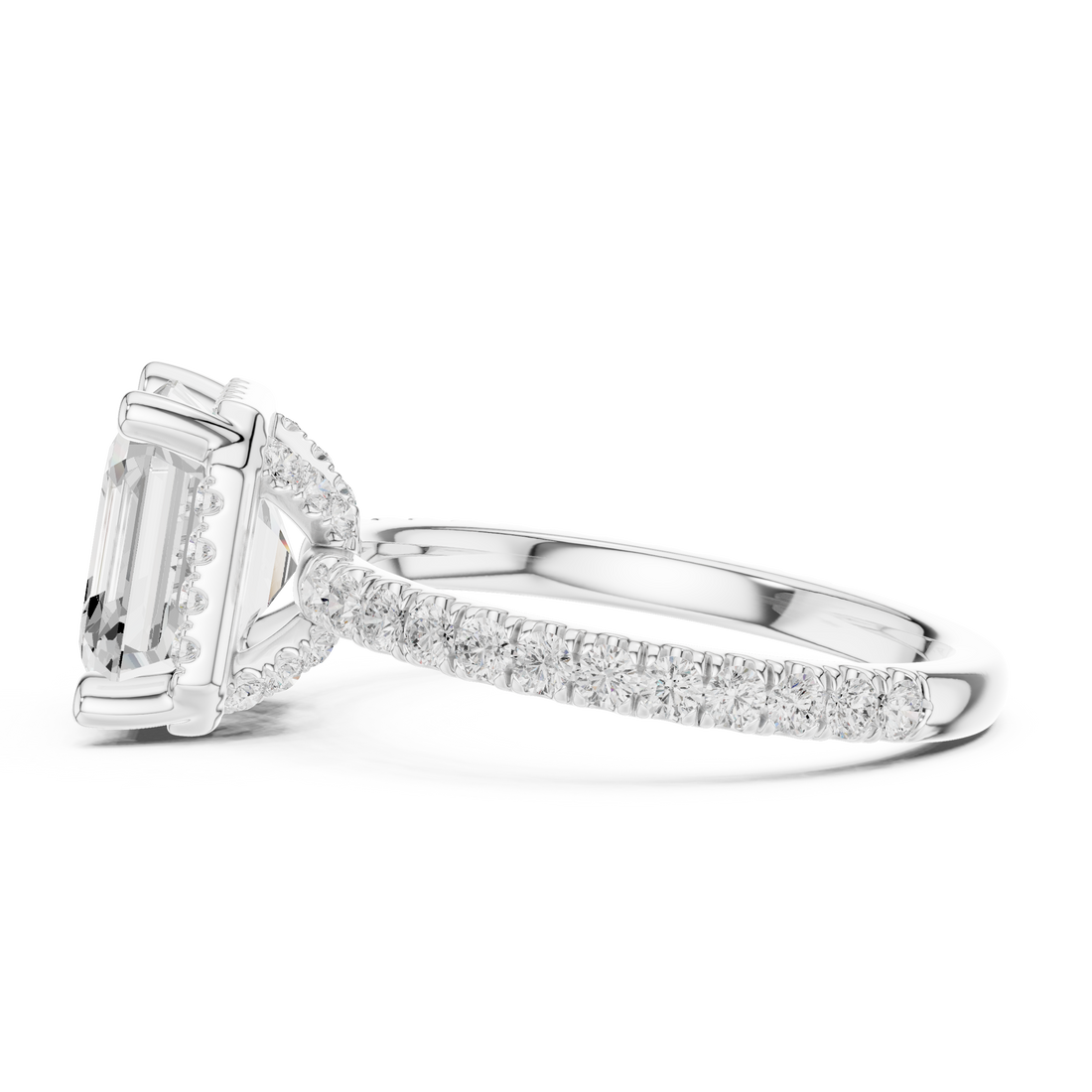 Premium  contemporary three stone design