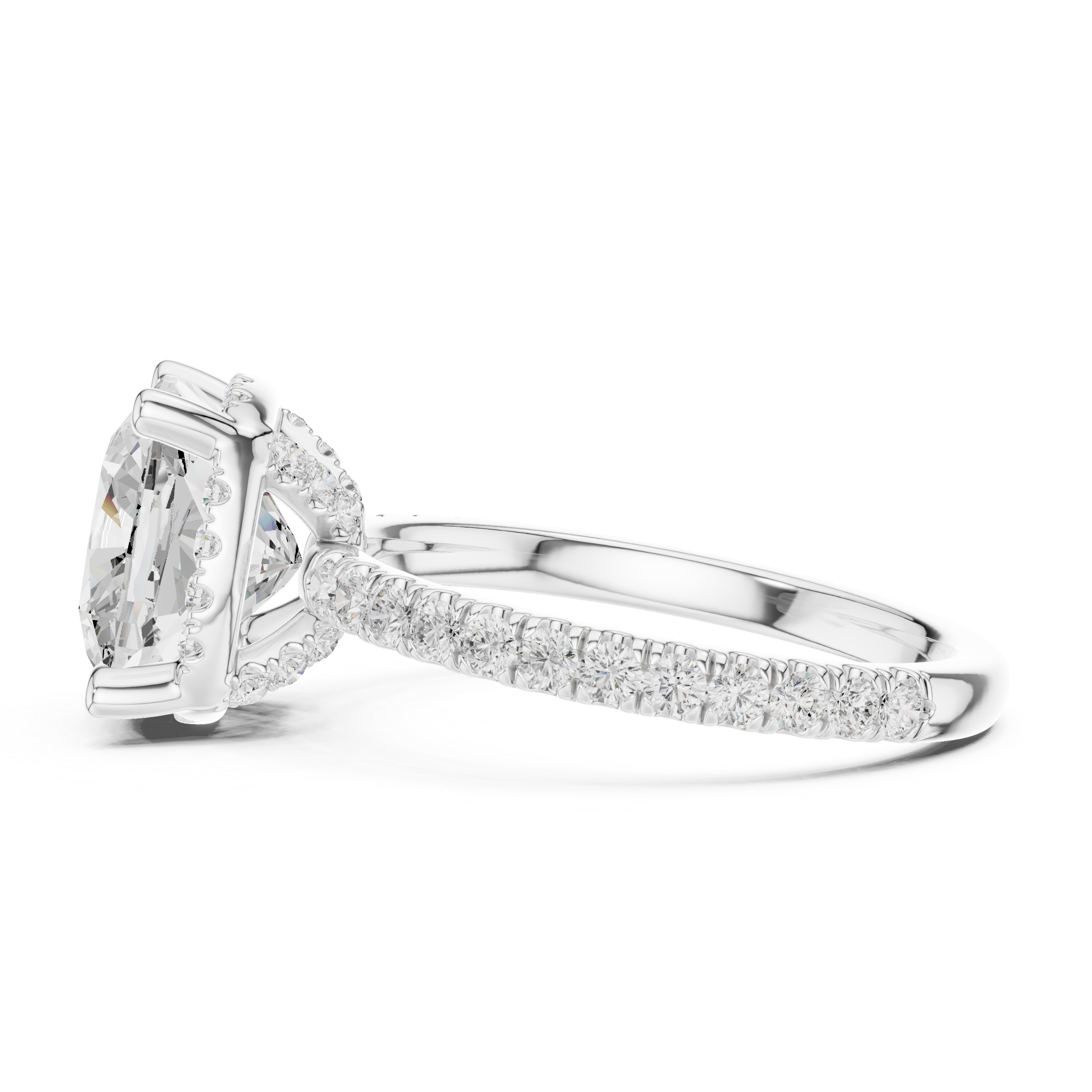 Premium  contemporary three stone design