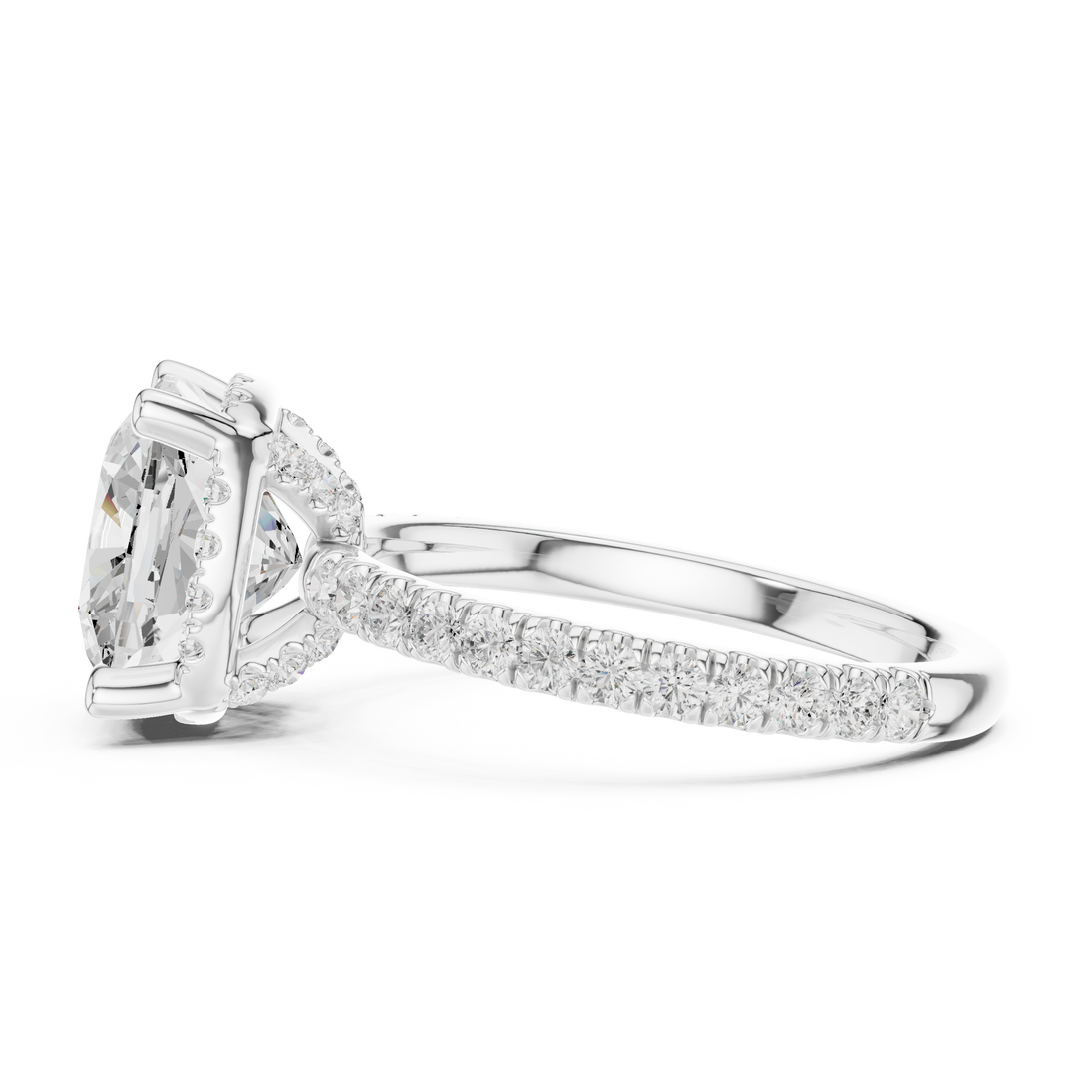 Premium  contemporary three stone design