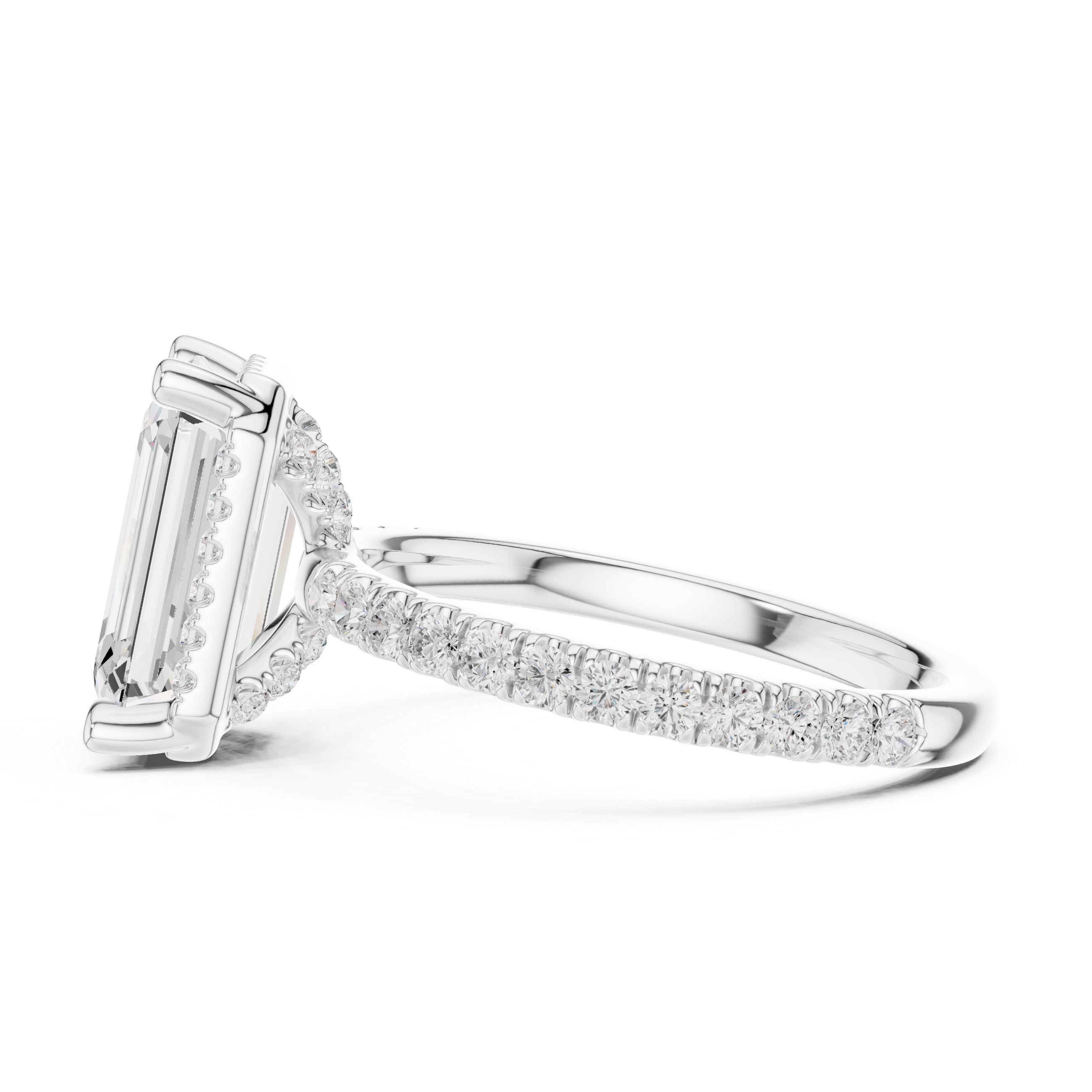 Premium  contemporary three stone design