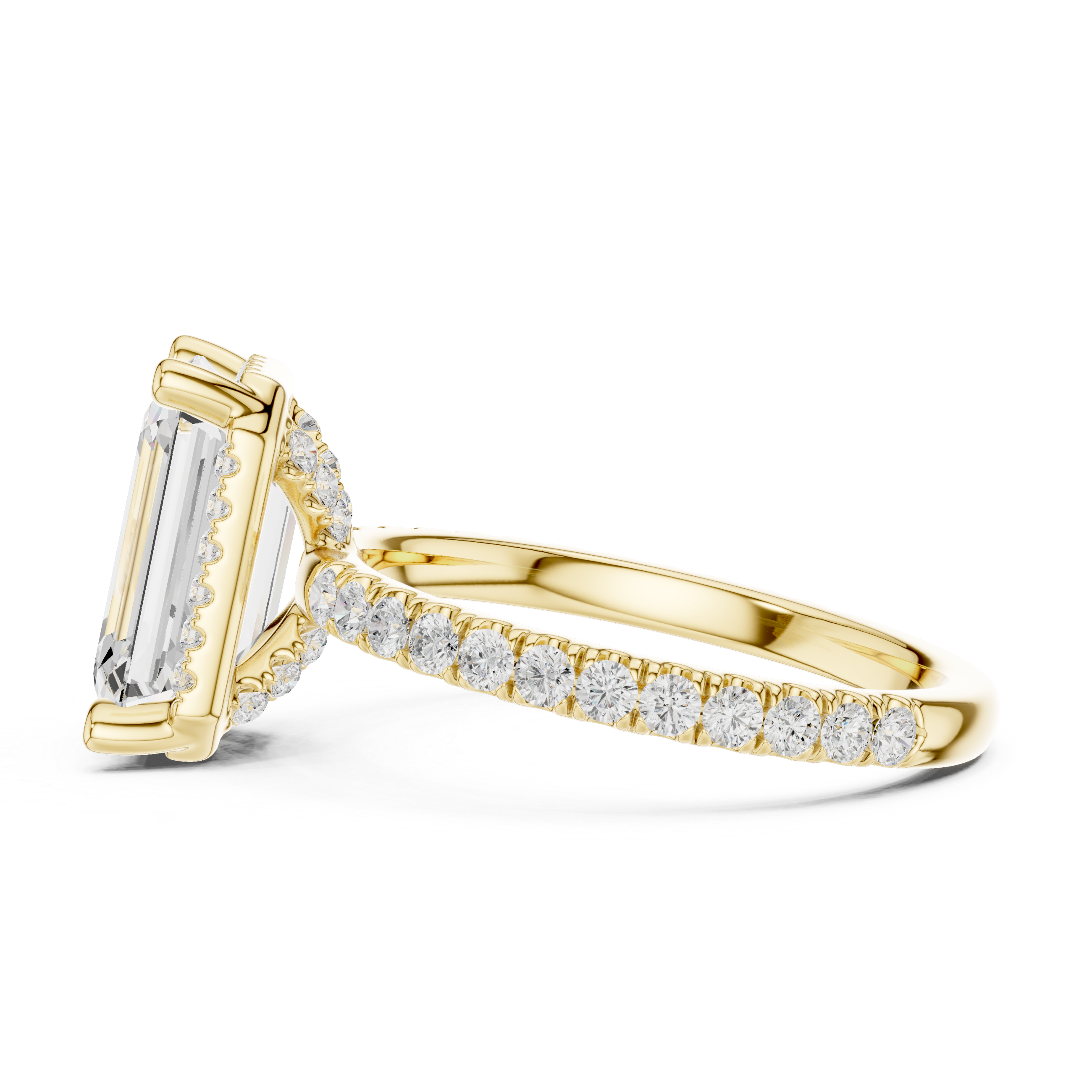 Three stone  with accent diamonds