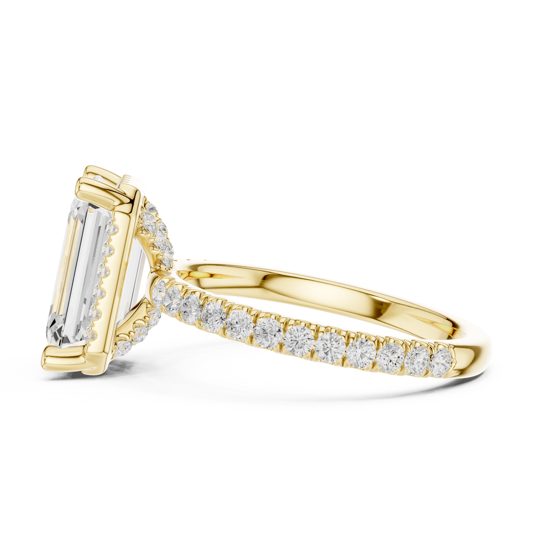 Three stone  with accent diamonds