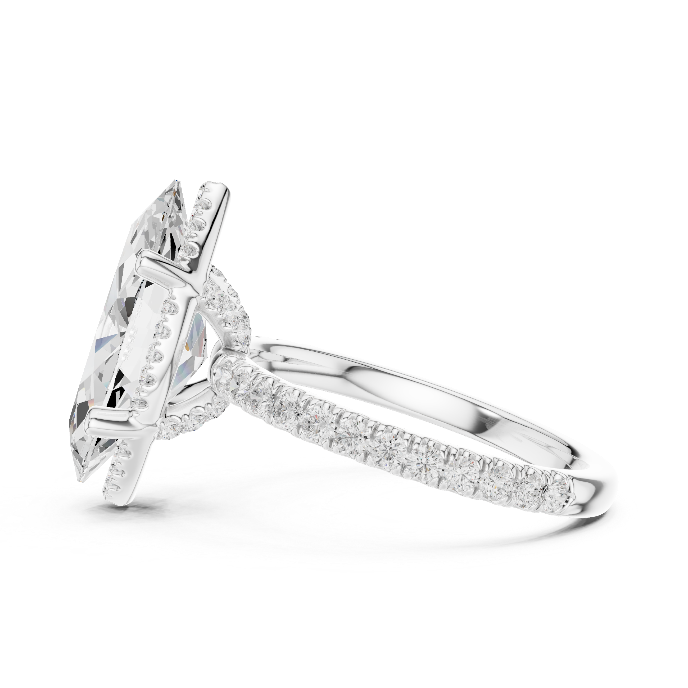Premium  contemporary three stone design