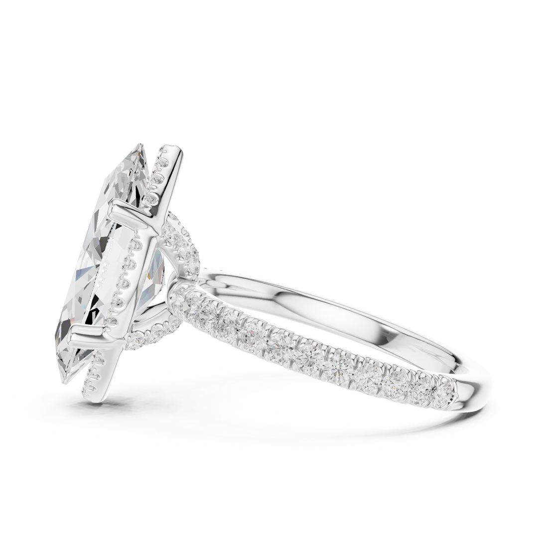 Premium  contemporary three stone design