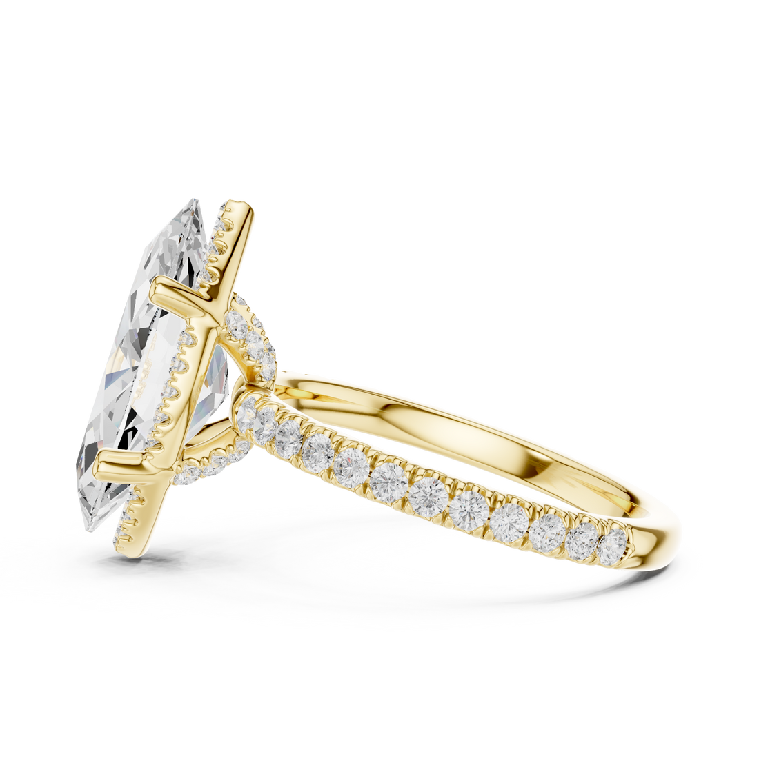 Three stone  with accent diamonds