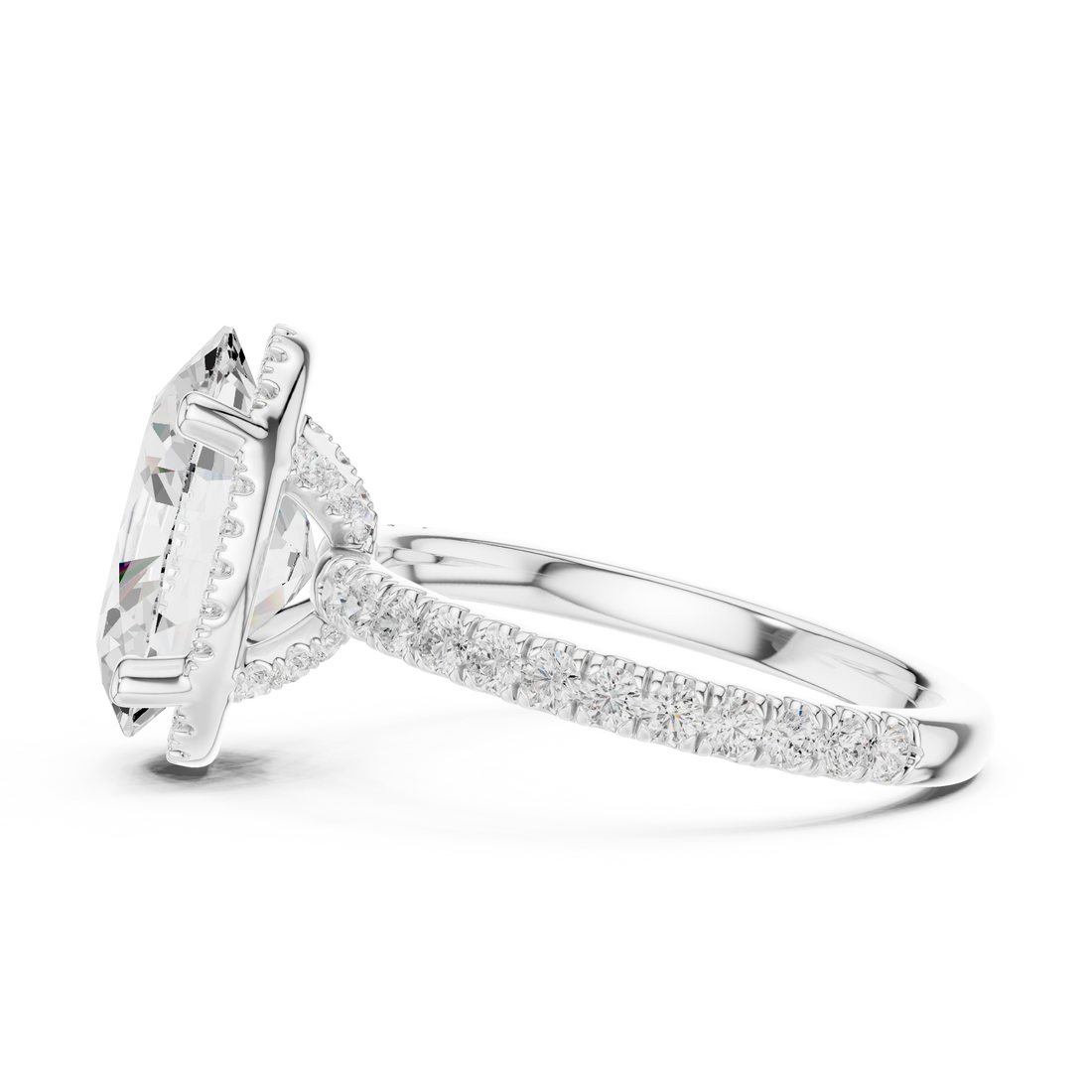 Premium  contemporary three stone design