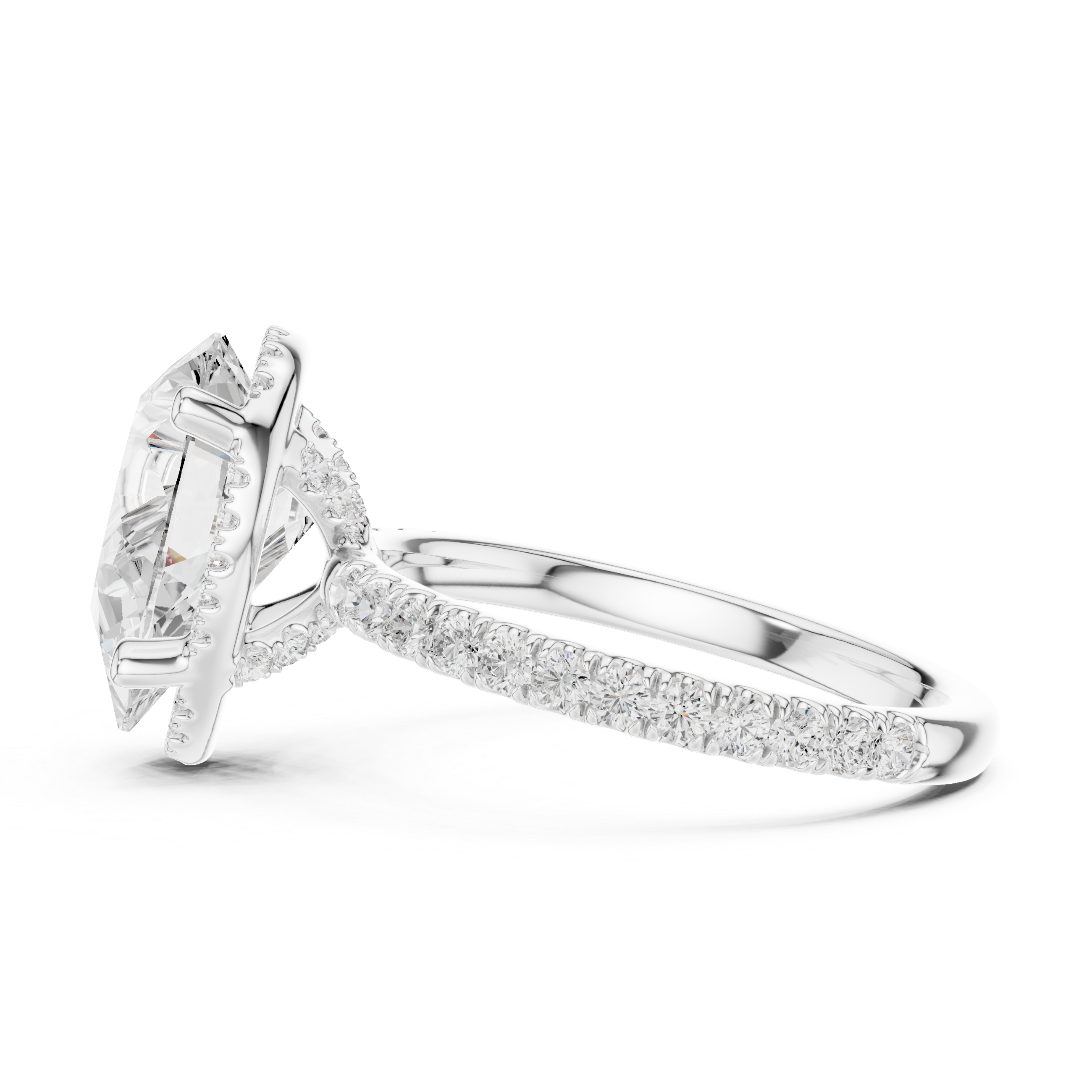 Premium  contemporary three stone design