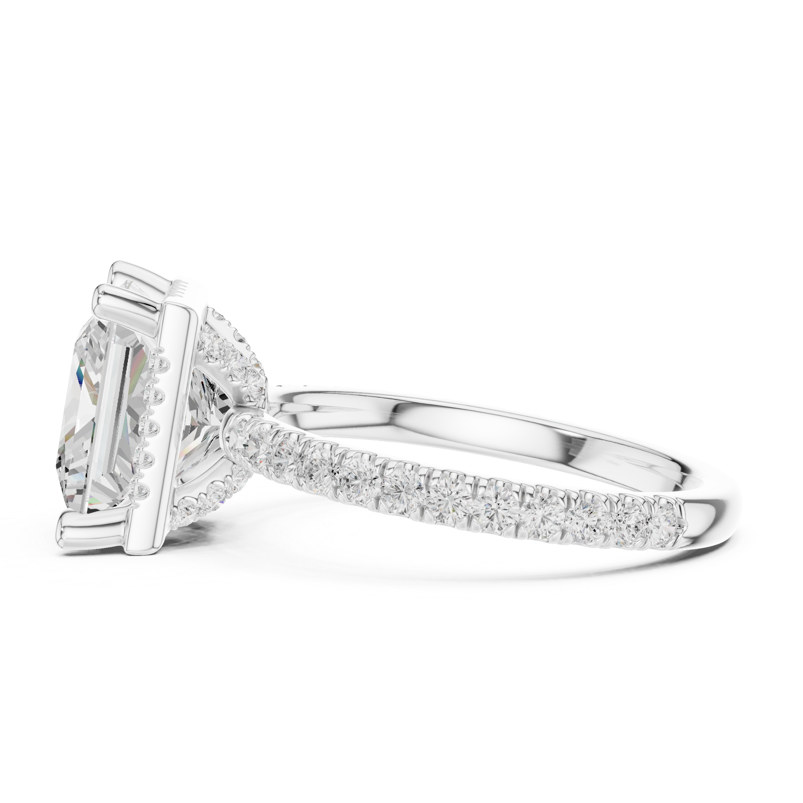 Premium  contemporary three stone design
