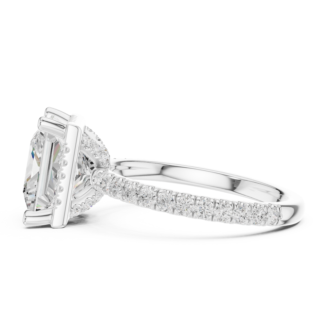 Premium  contemporary three stone design