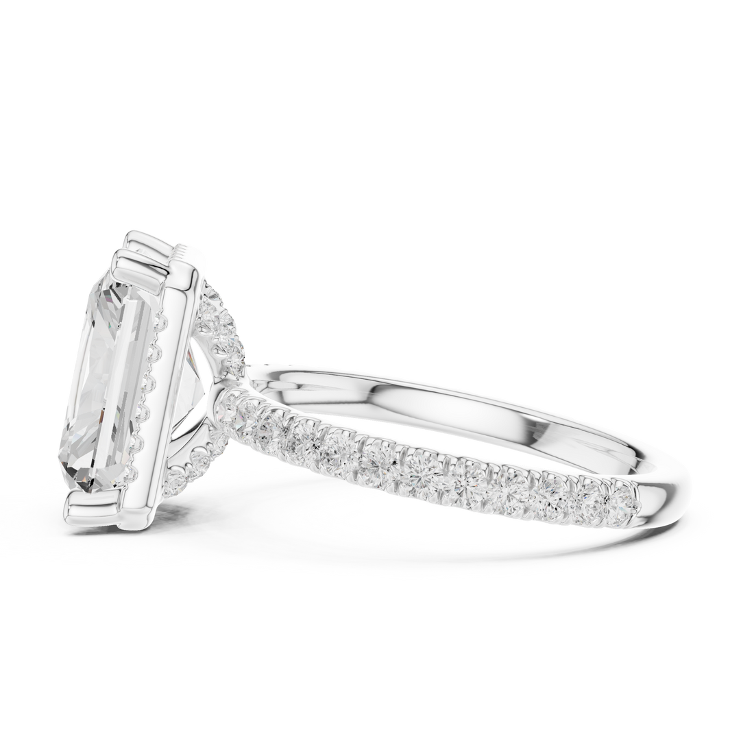 Premium  contemporary three stone design