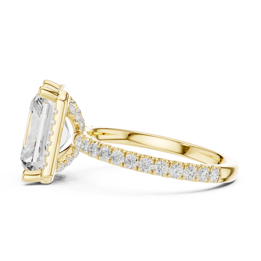 Three stone  with accent diamonds