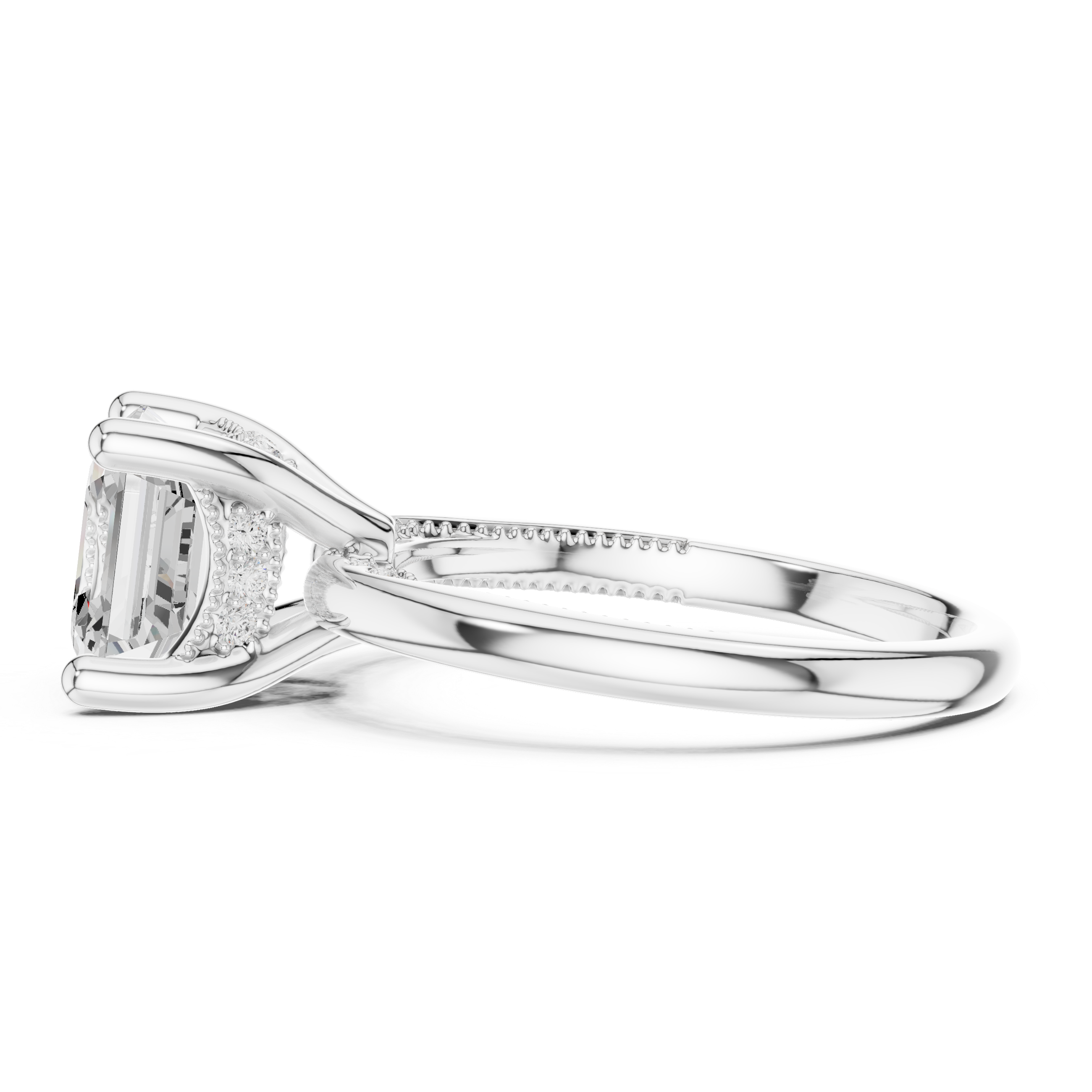 Premium  contemporary three stone design