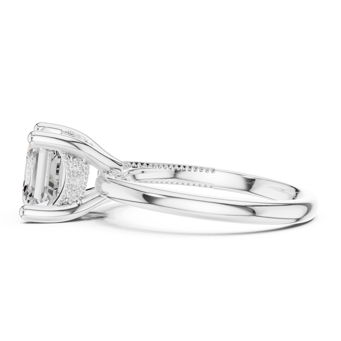Premium  contemporary three stone design