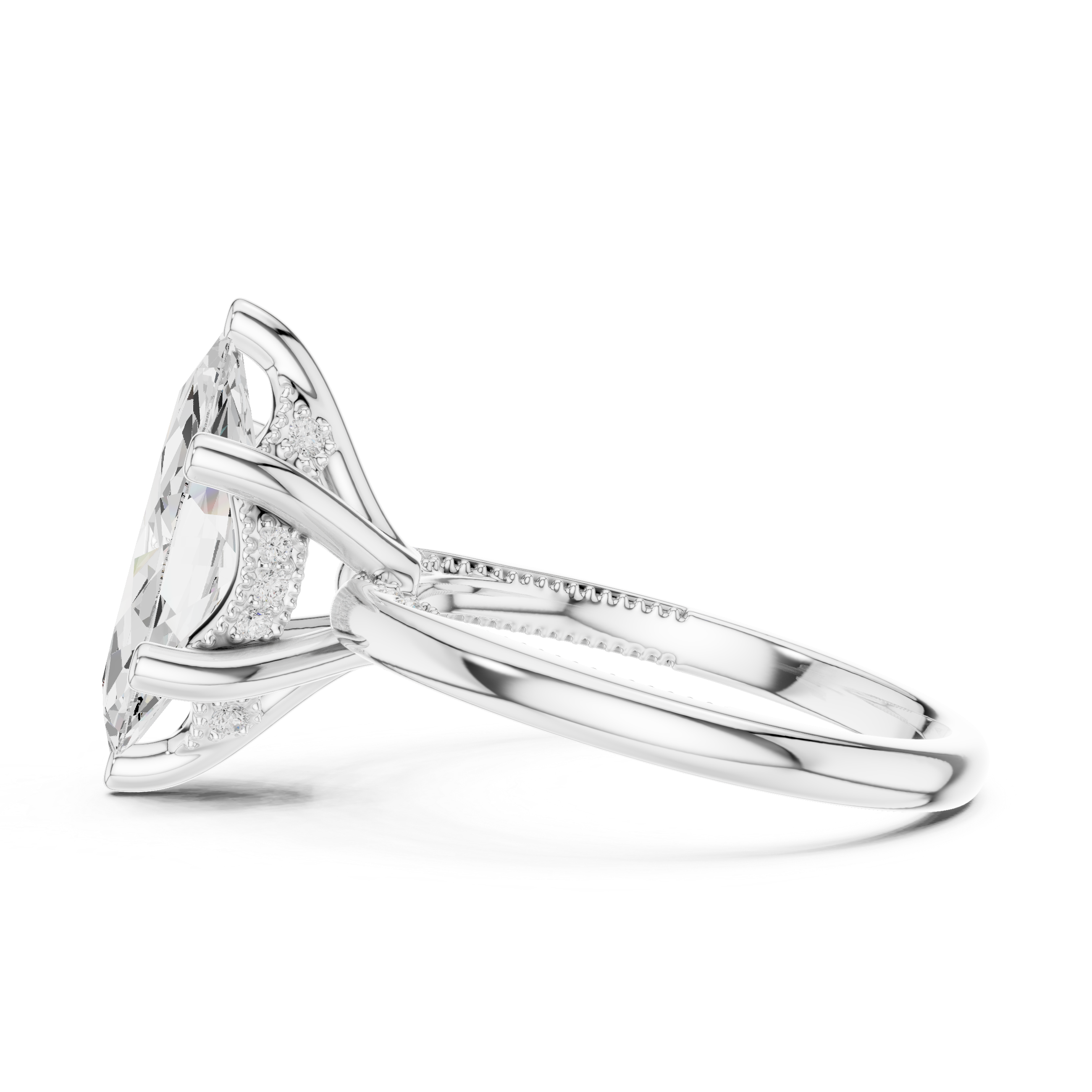 Premium  contemporary three stone design