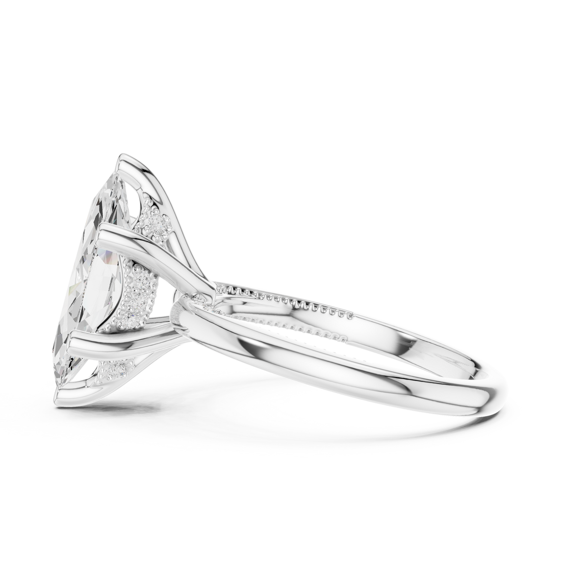 Premium  contemporary three stone design
