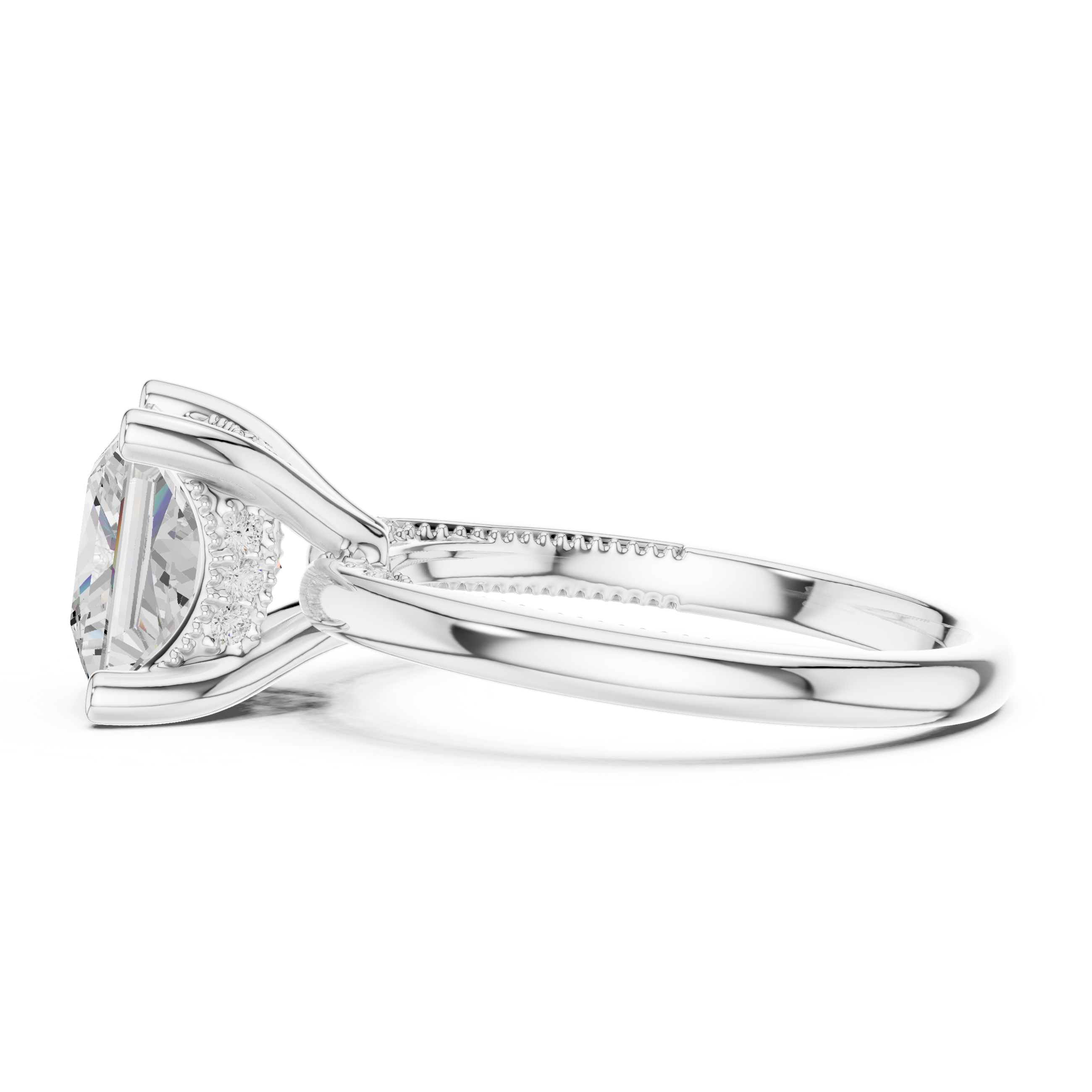 Premium  contemporary three stone design