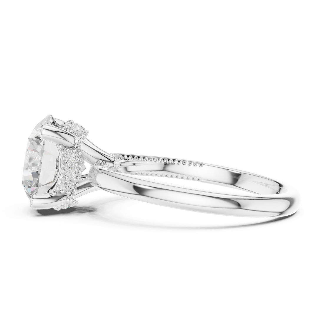 Premium  contemporary three stone design