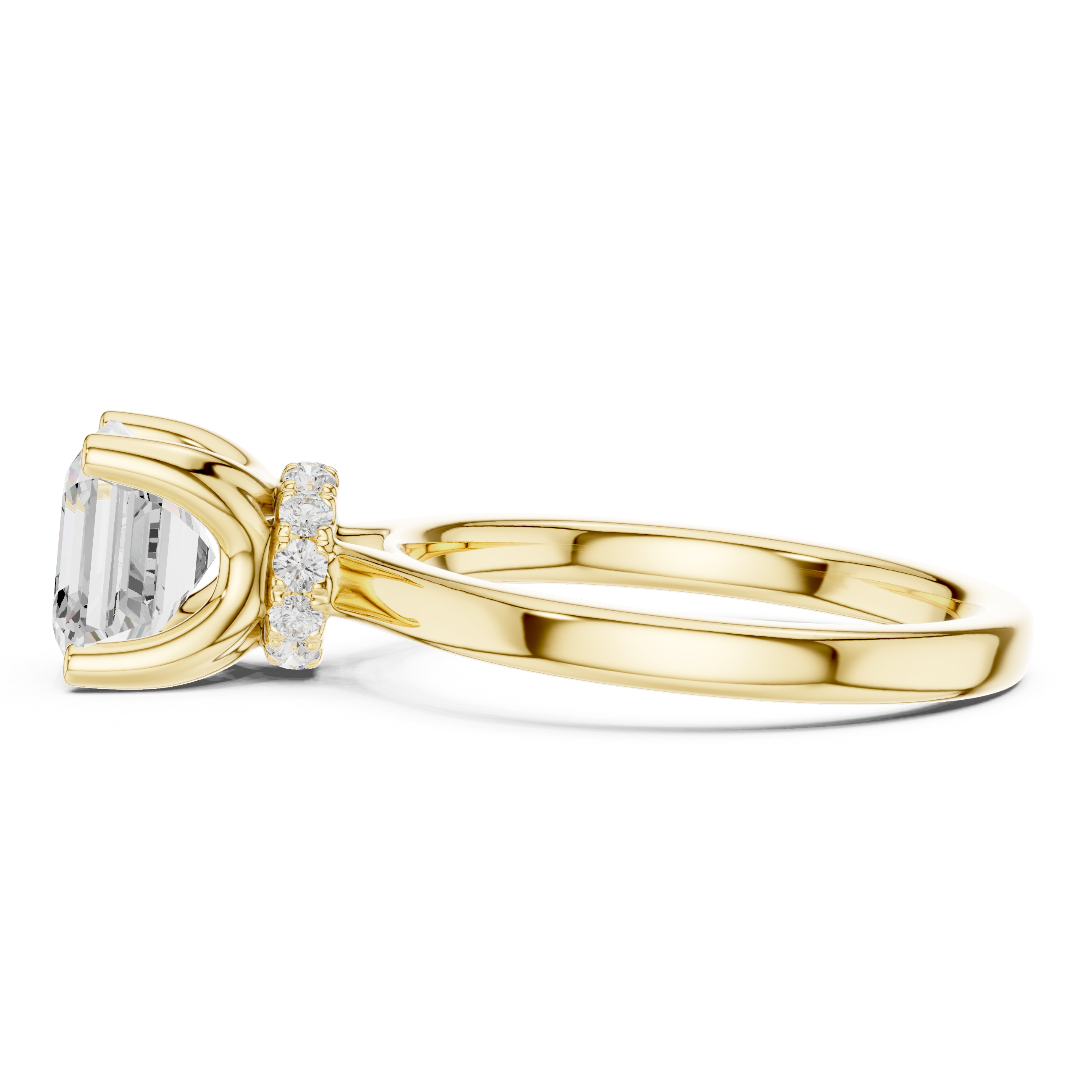 Three stone  with accent diamonds