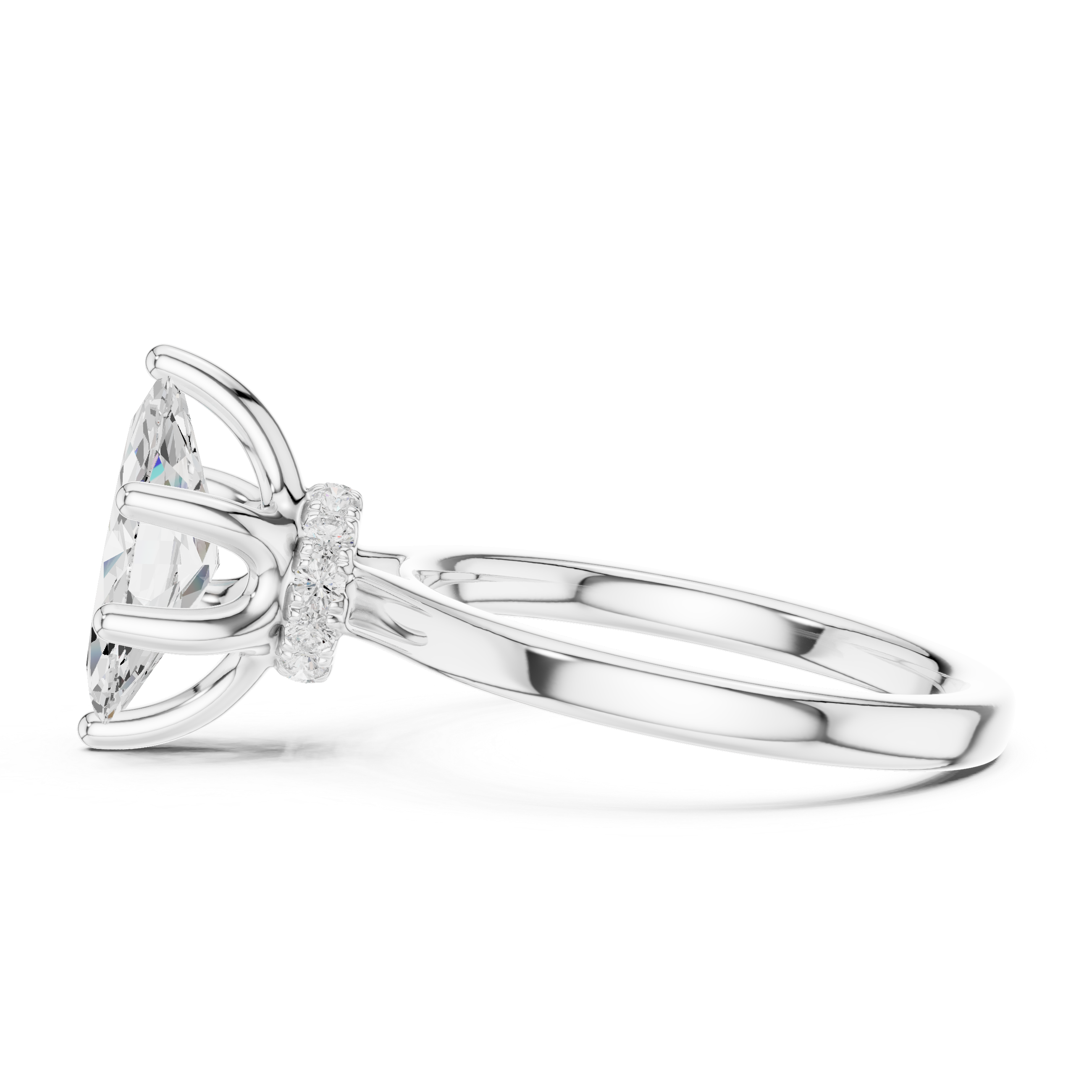 Premium  contemporary three stone design