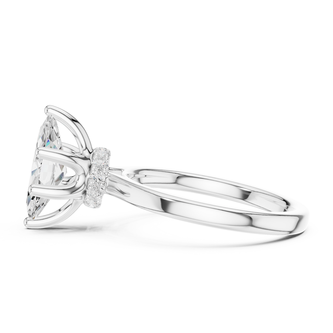 Premium  contemporary three stone design