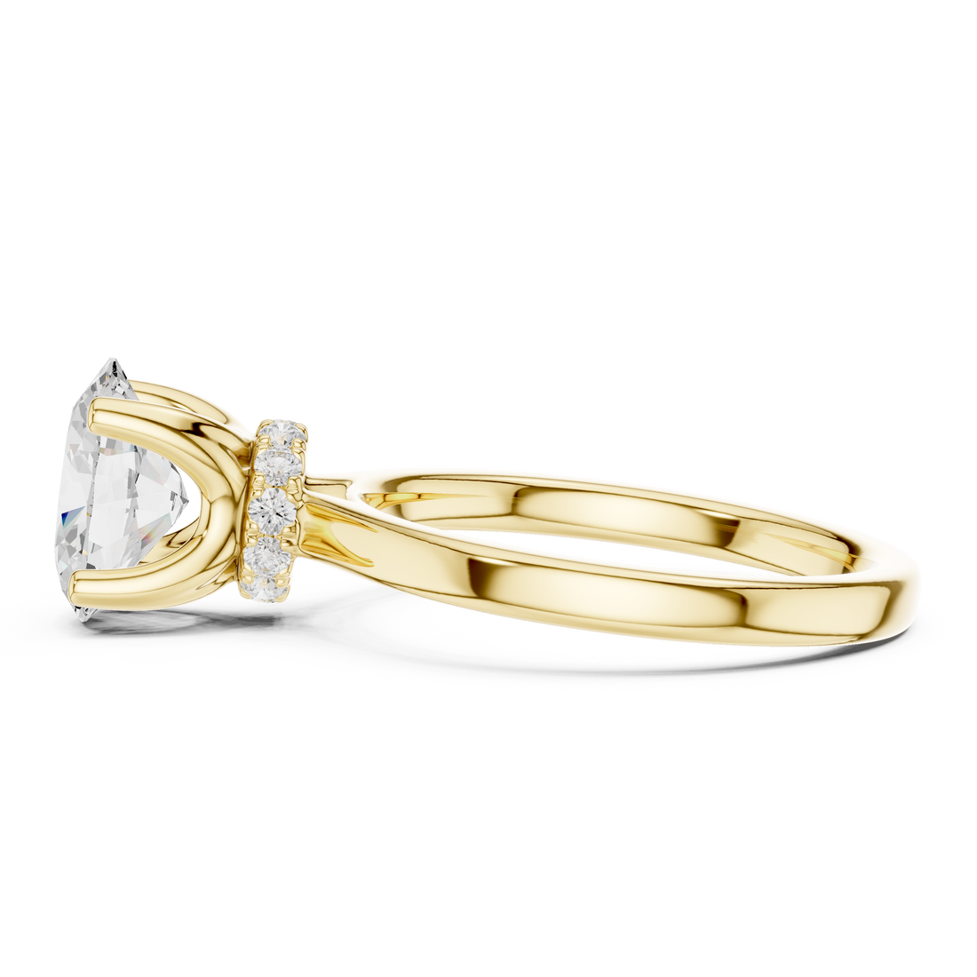 Three stone  with accent diamonds