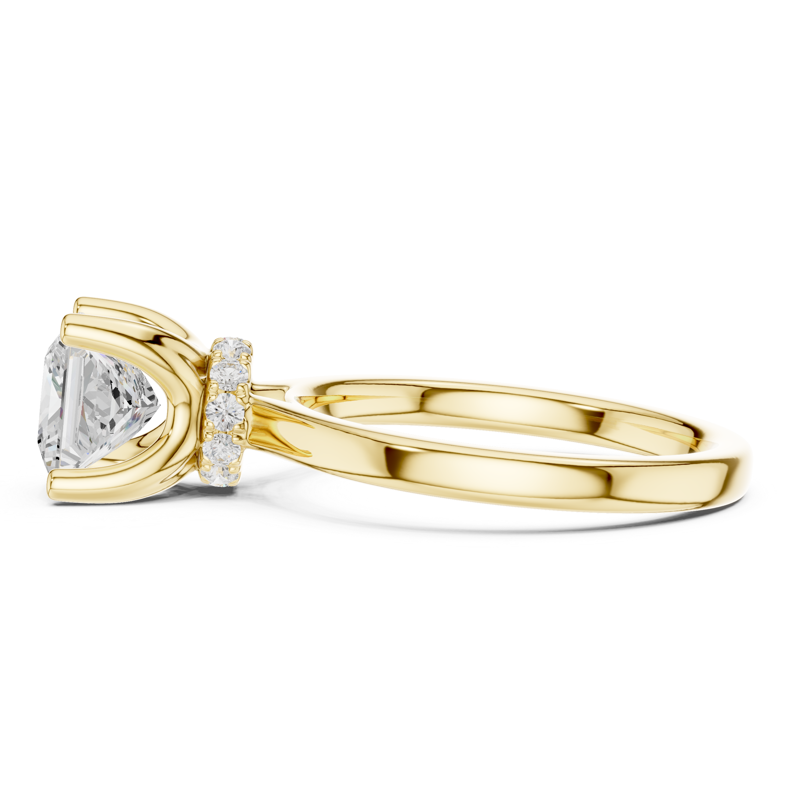 Three stone  with accent diamonds