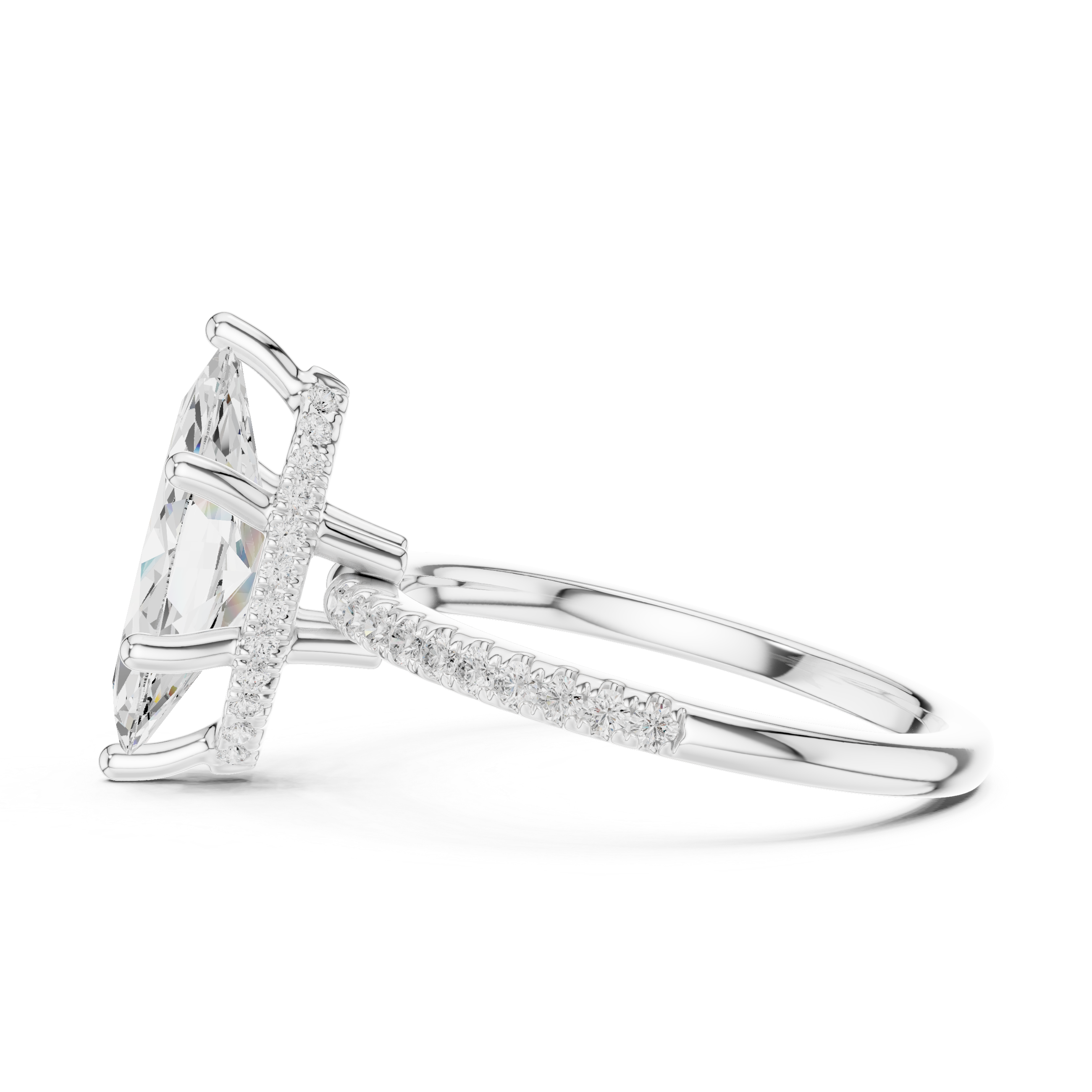 Premium  contemporary three stone design