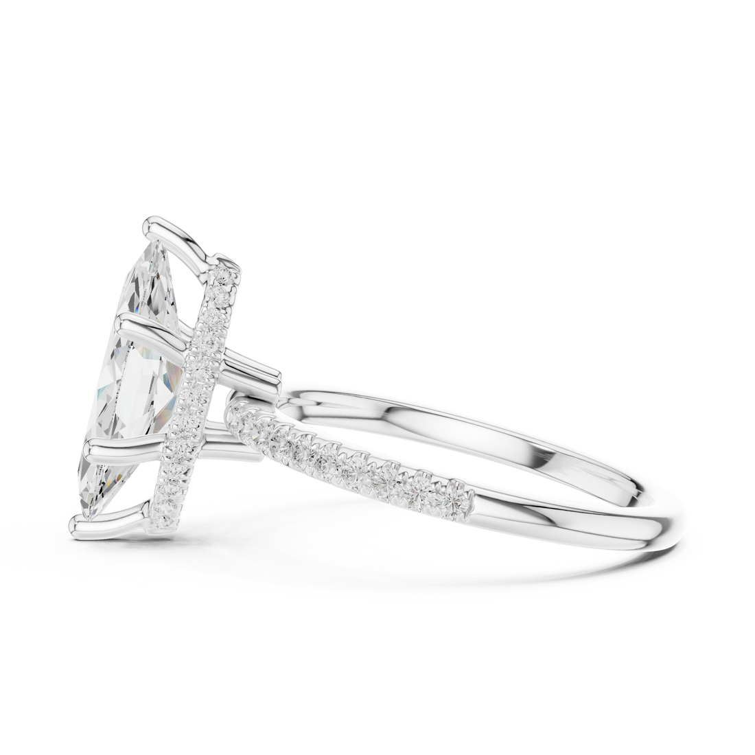 Premium  contemporary three stone design