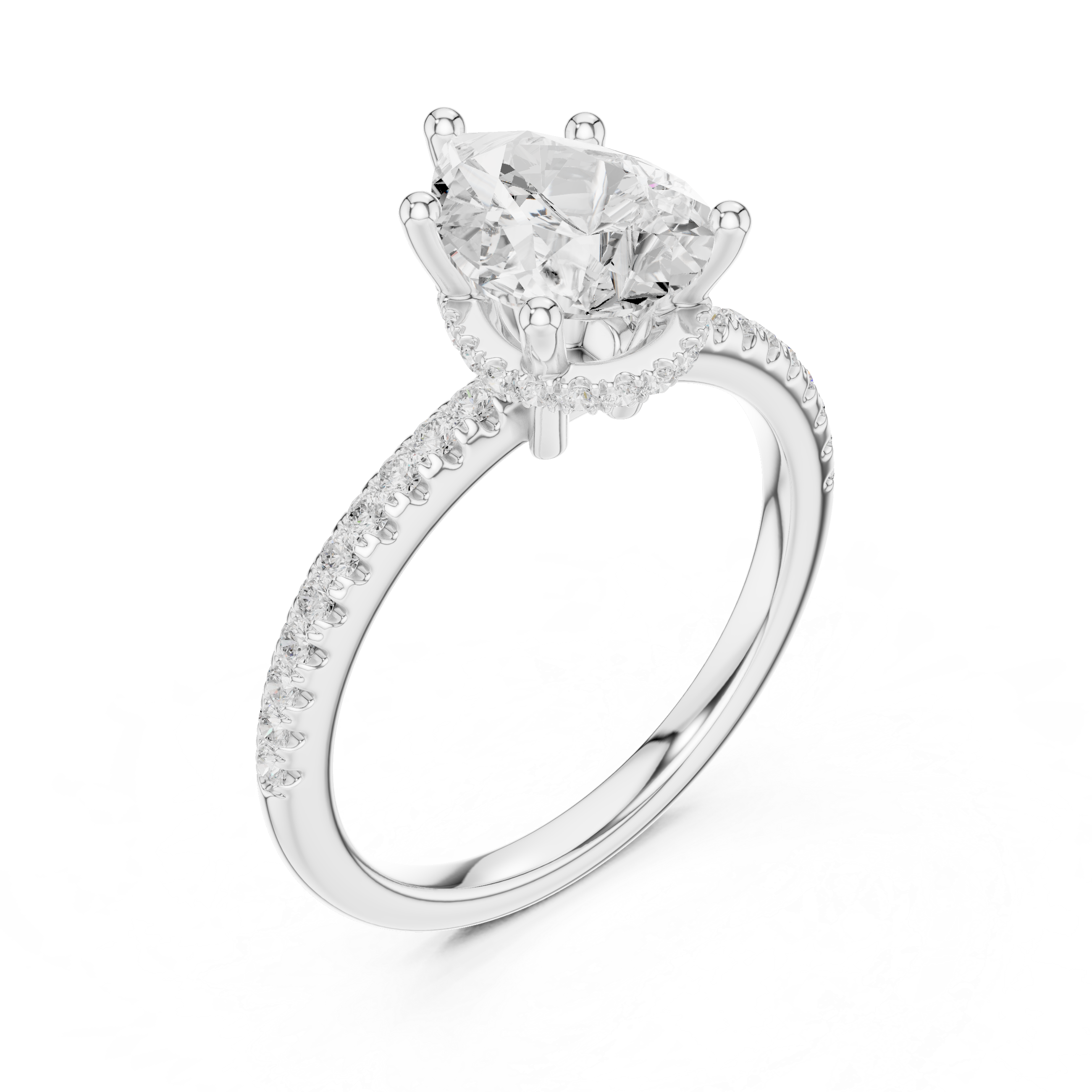 Modern  three stone accent design