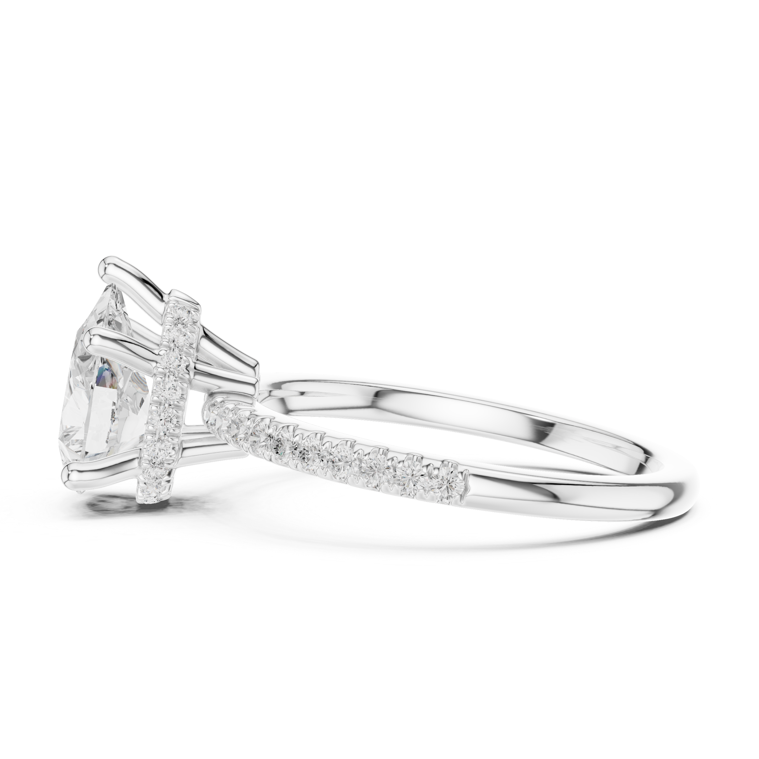 Premium  contemporary three stone design